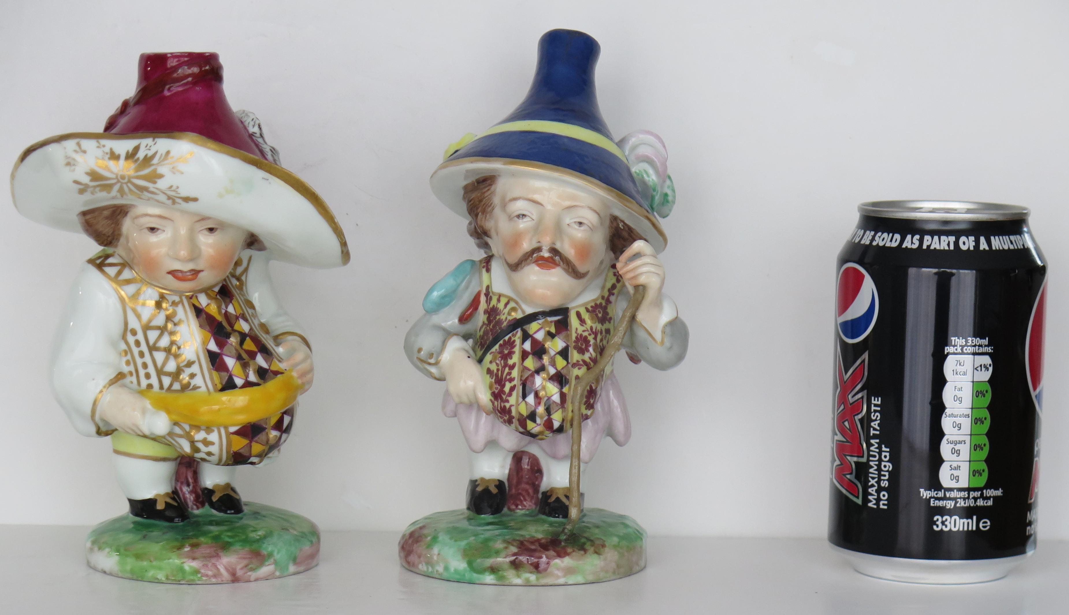 Pair of Derby Mansion House Dwarf Figures porcelain, 19th Century For Sale 8