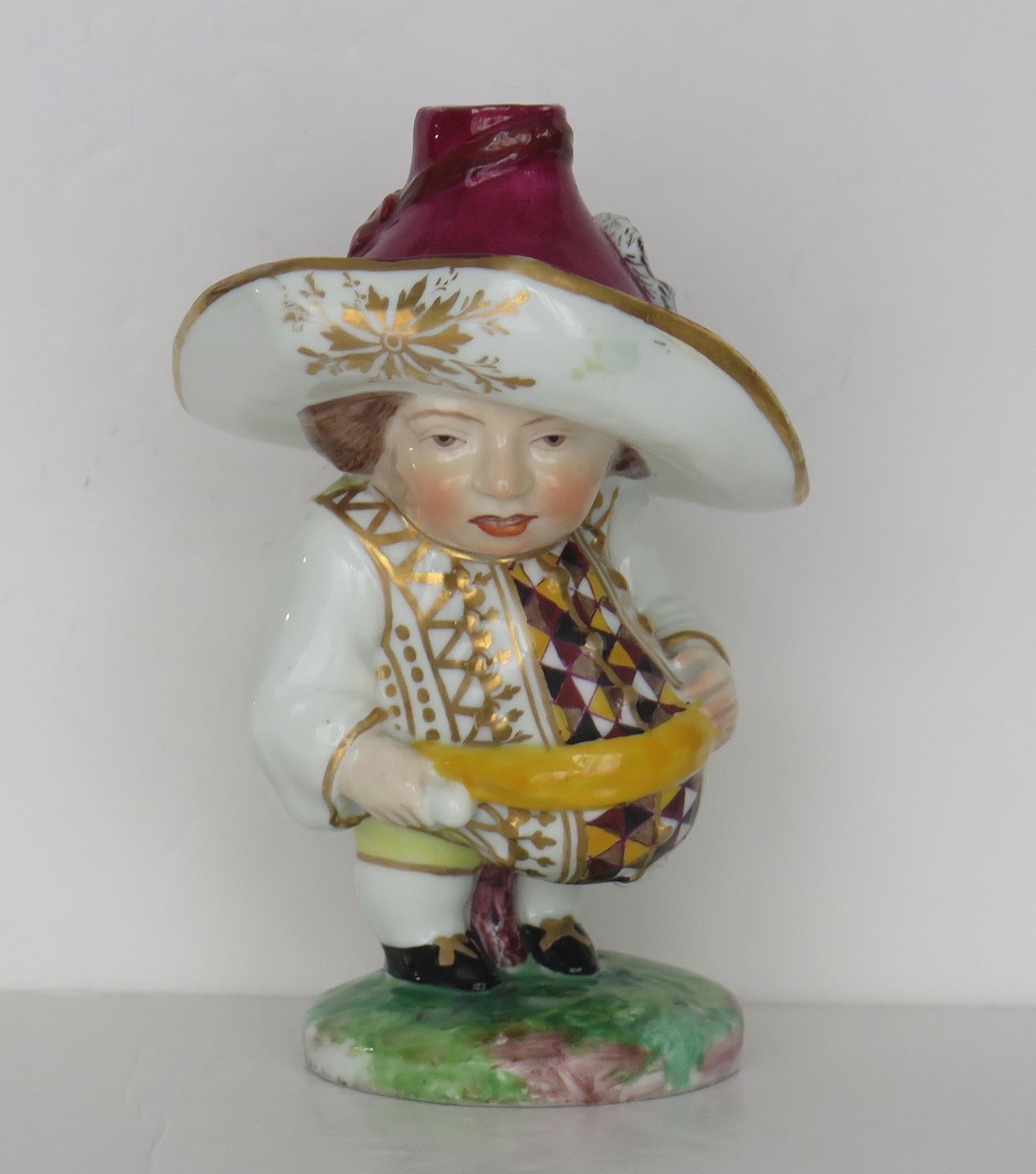 Porcellana Coppia di figure di nani di Derby Mansion House in porcellana, XIX secolo in vendita