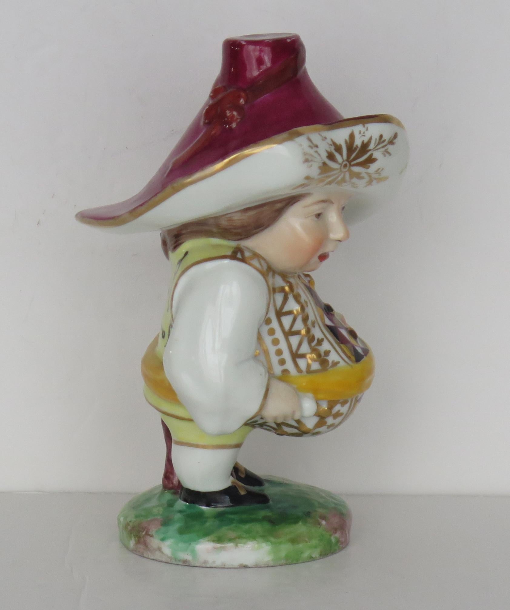 Coppia di figure di nani di Derby Mansion House in porcellana, XIX secolo in vendita 1