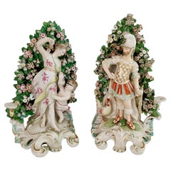 Antique Pair of Derby Porcelain Figures of Mars and Venus, Rococo, 1759-1769