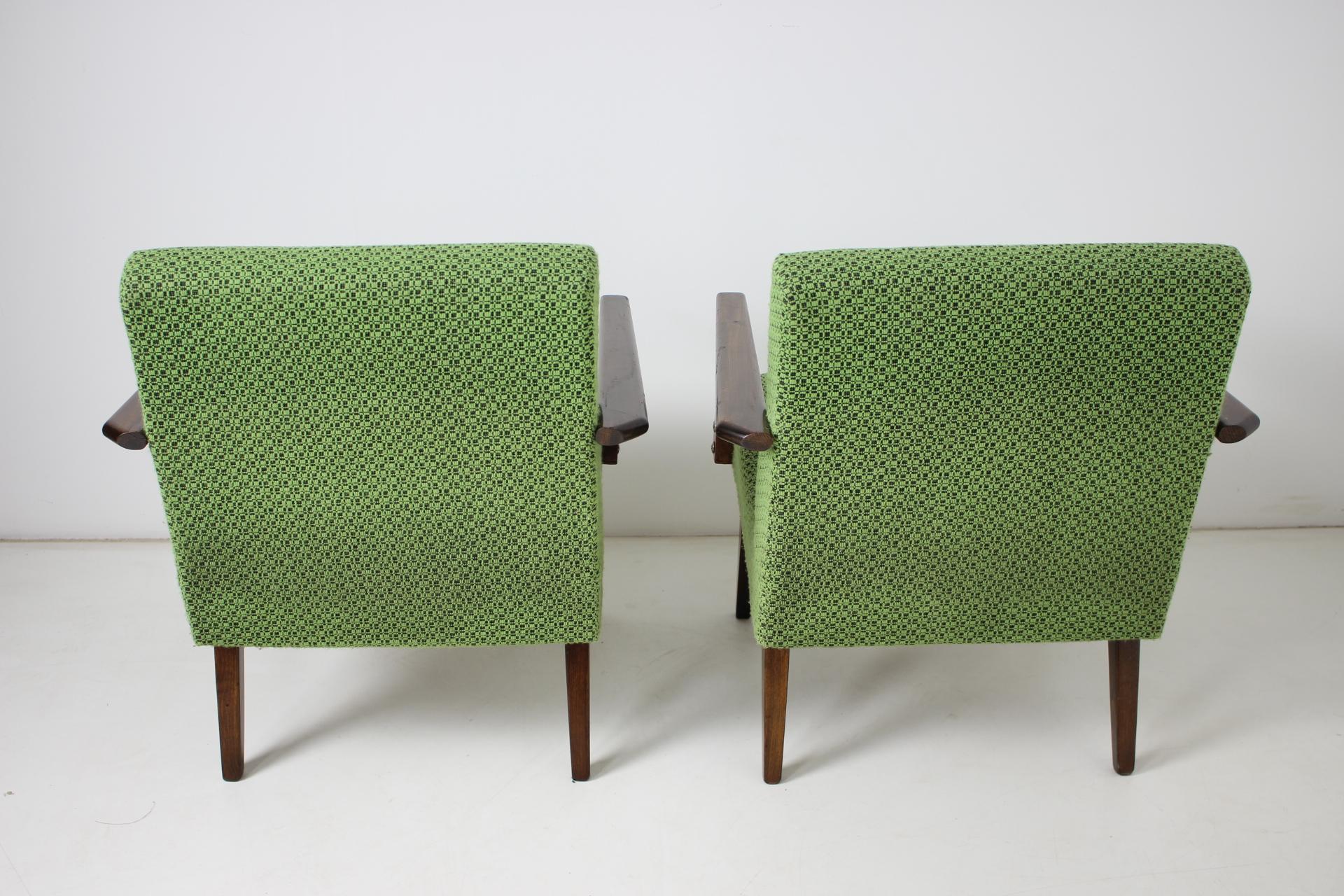 Pair of Design Armchairs, Czechoslovakia 1