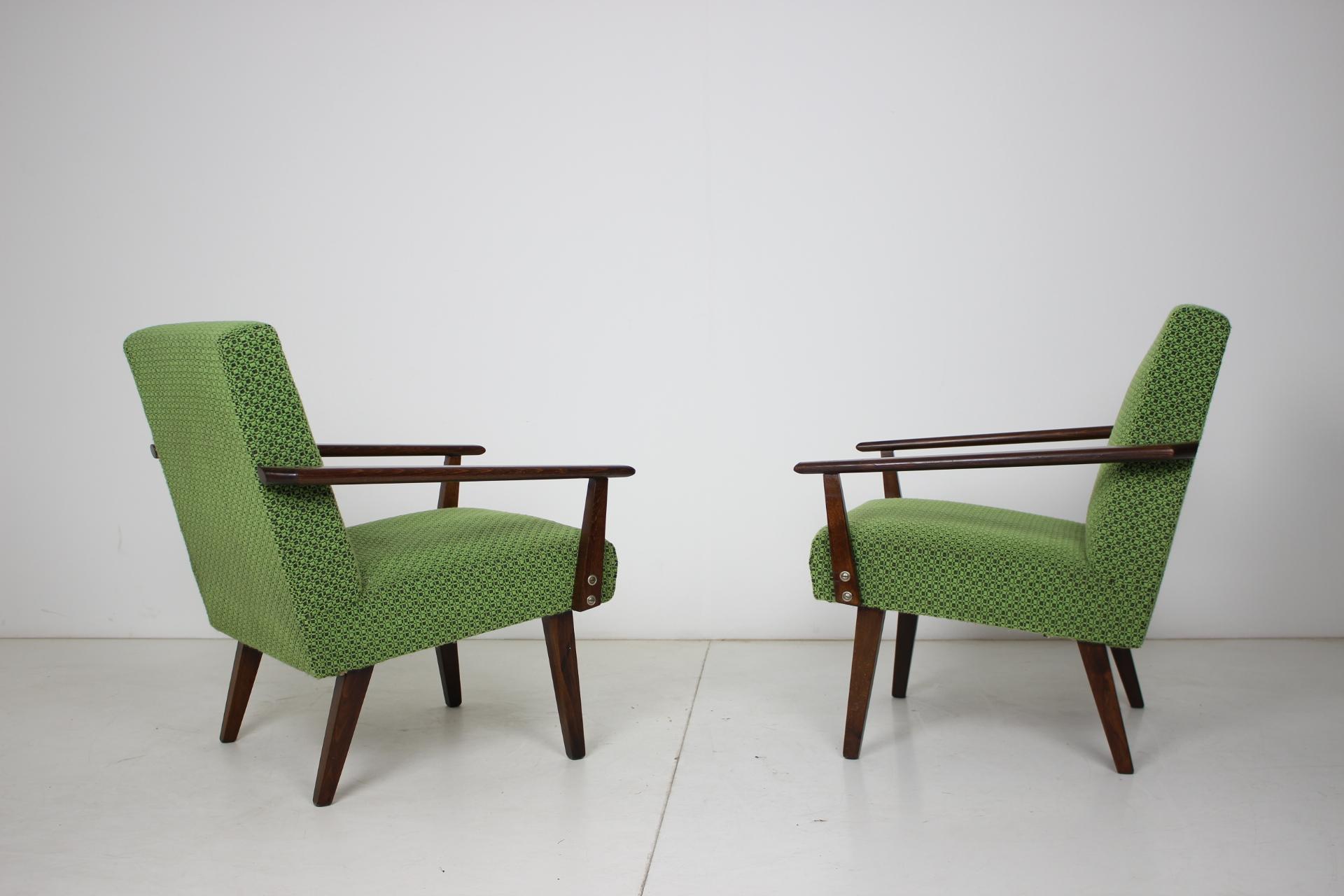 Pair of Design Armchairs, Czechoslovakia 2