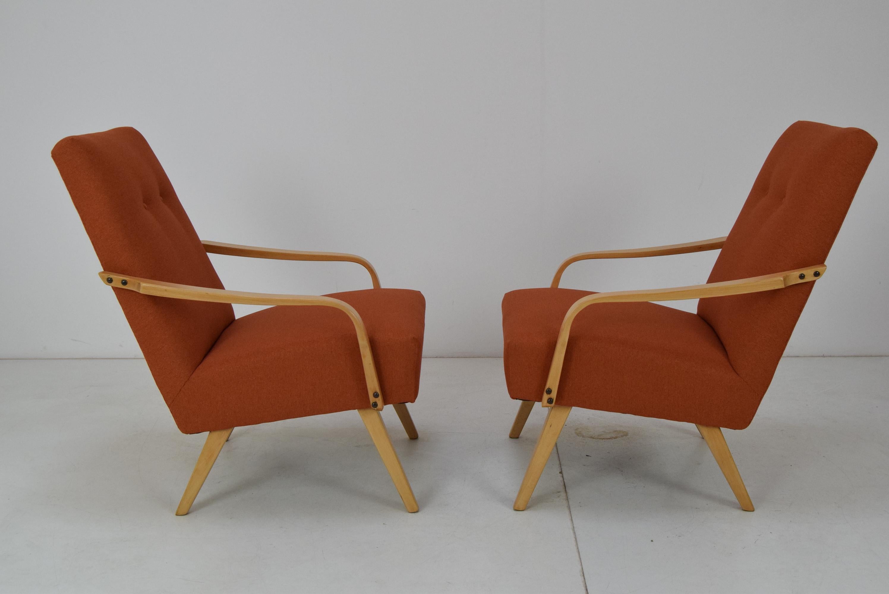 Fabric Pair of Design Armchairs, 1970‘s For Sale