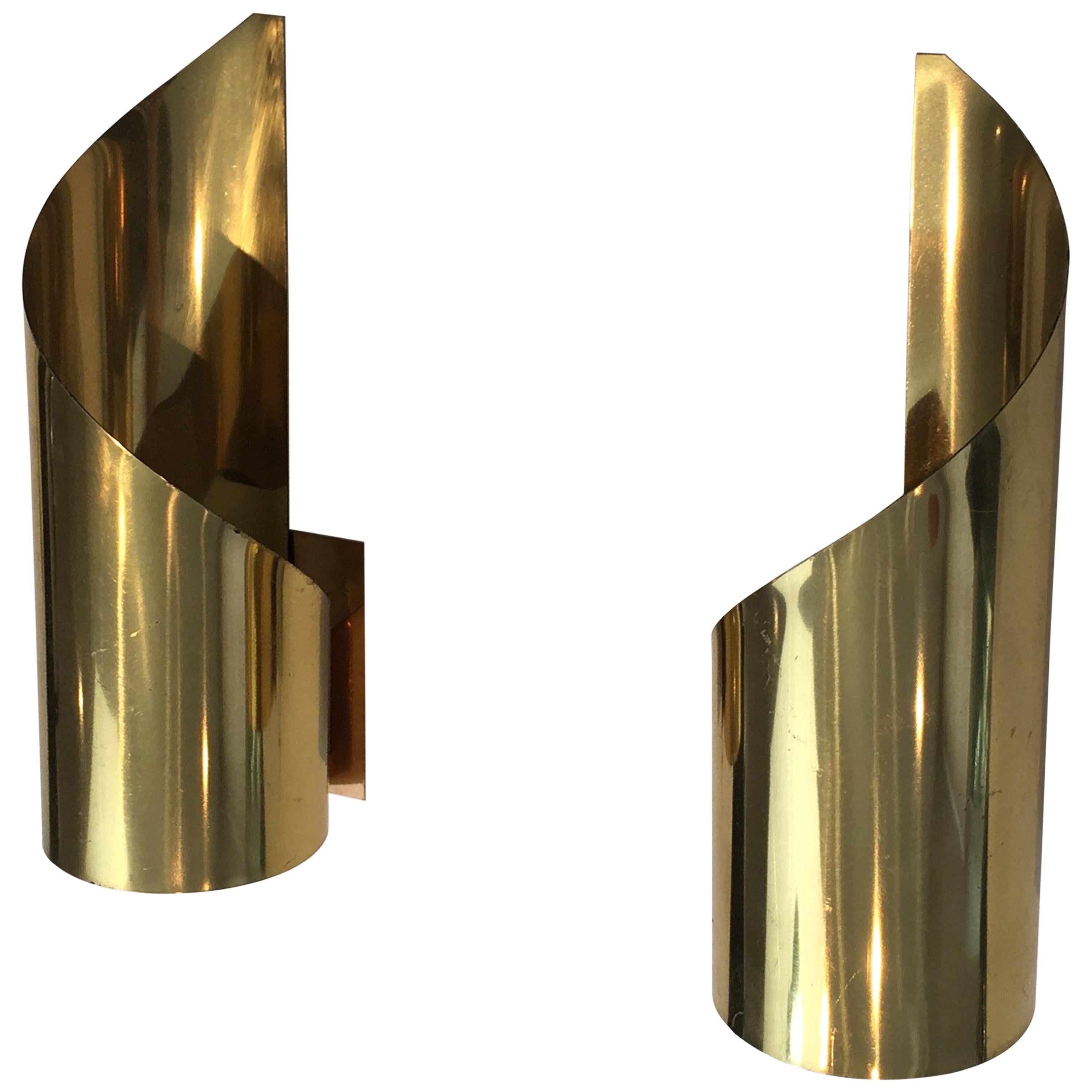 Pair of Design Brass Sconces