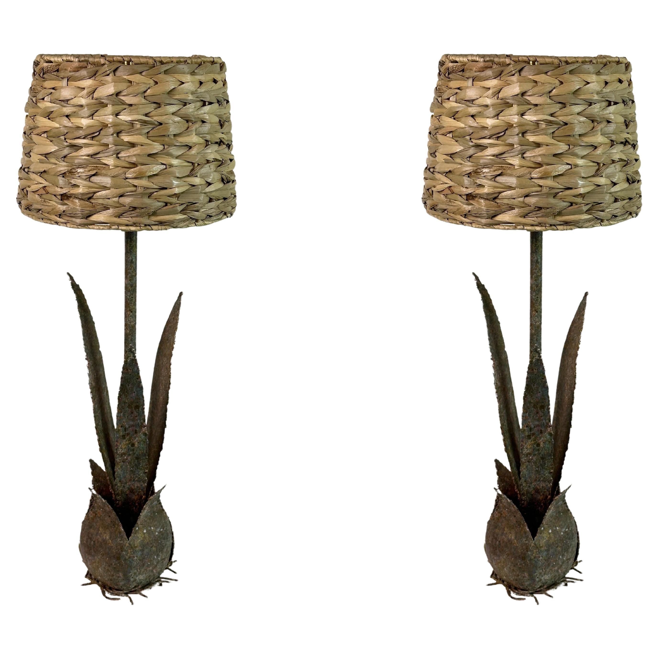 Pair of Design Cactus Lamps For Sale