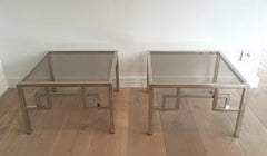 Pair of Design Chrome Side Tables, circa 1970