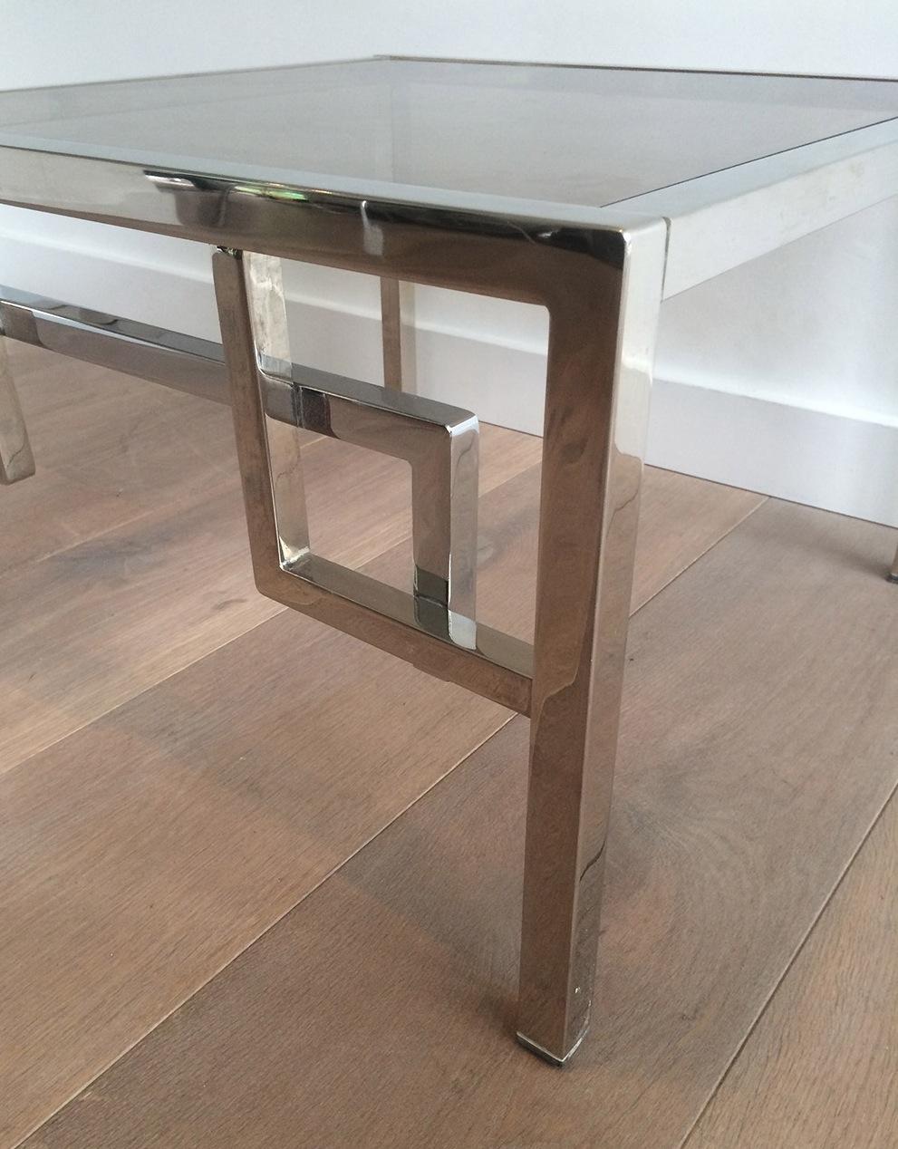 Pair of Design Chrome Side Tables, circa 1970 For Sale 1