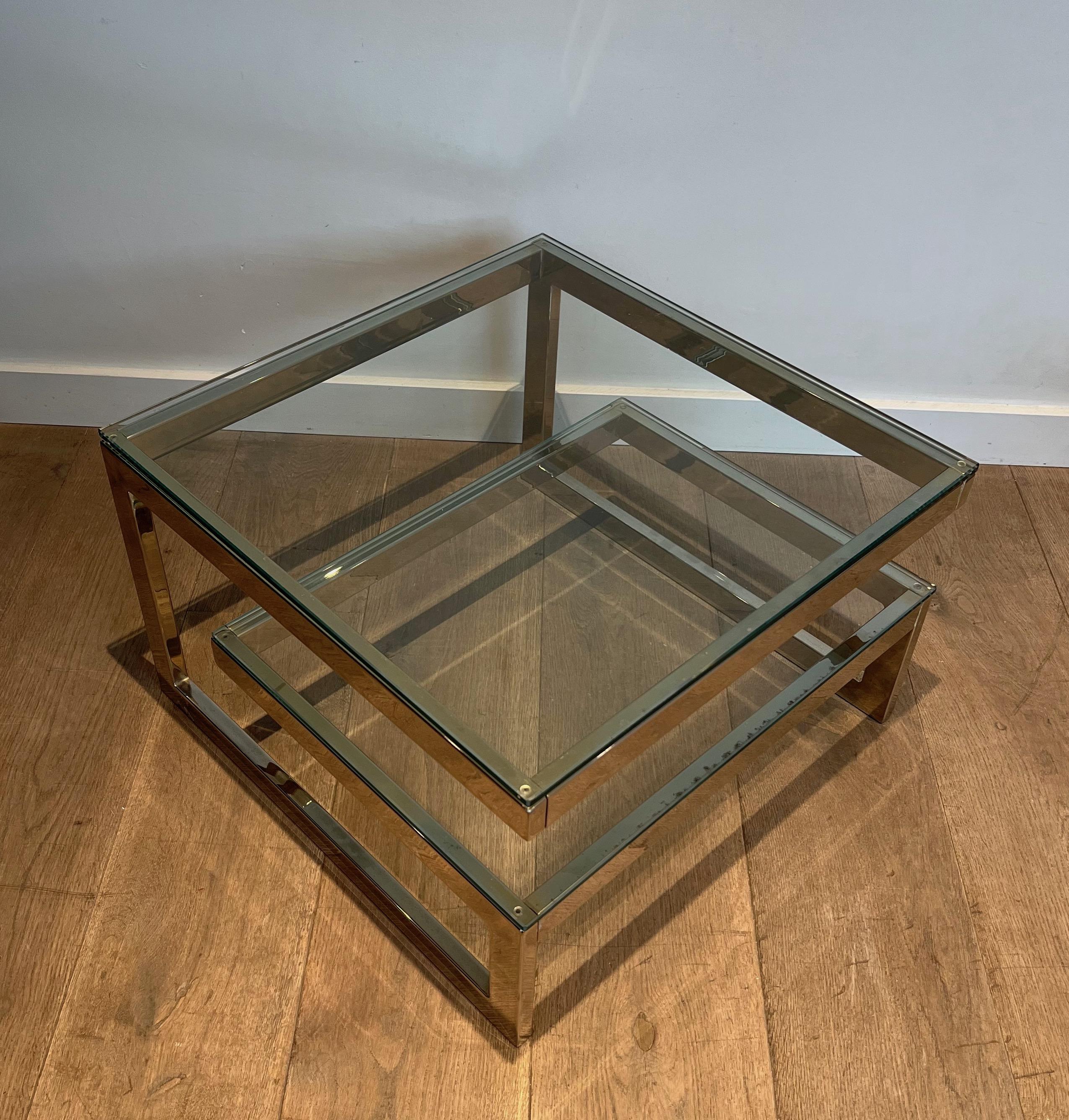 Pair of Design Chrome Side Tables For Sale 8