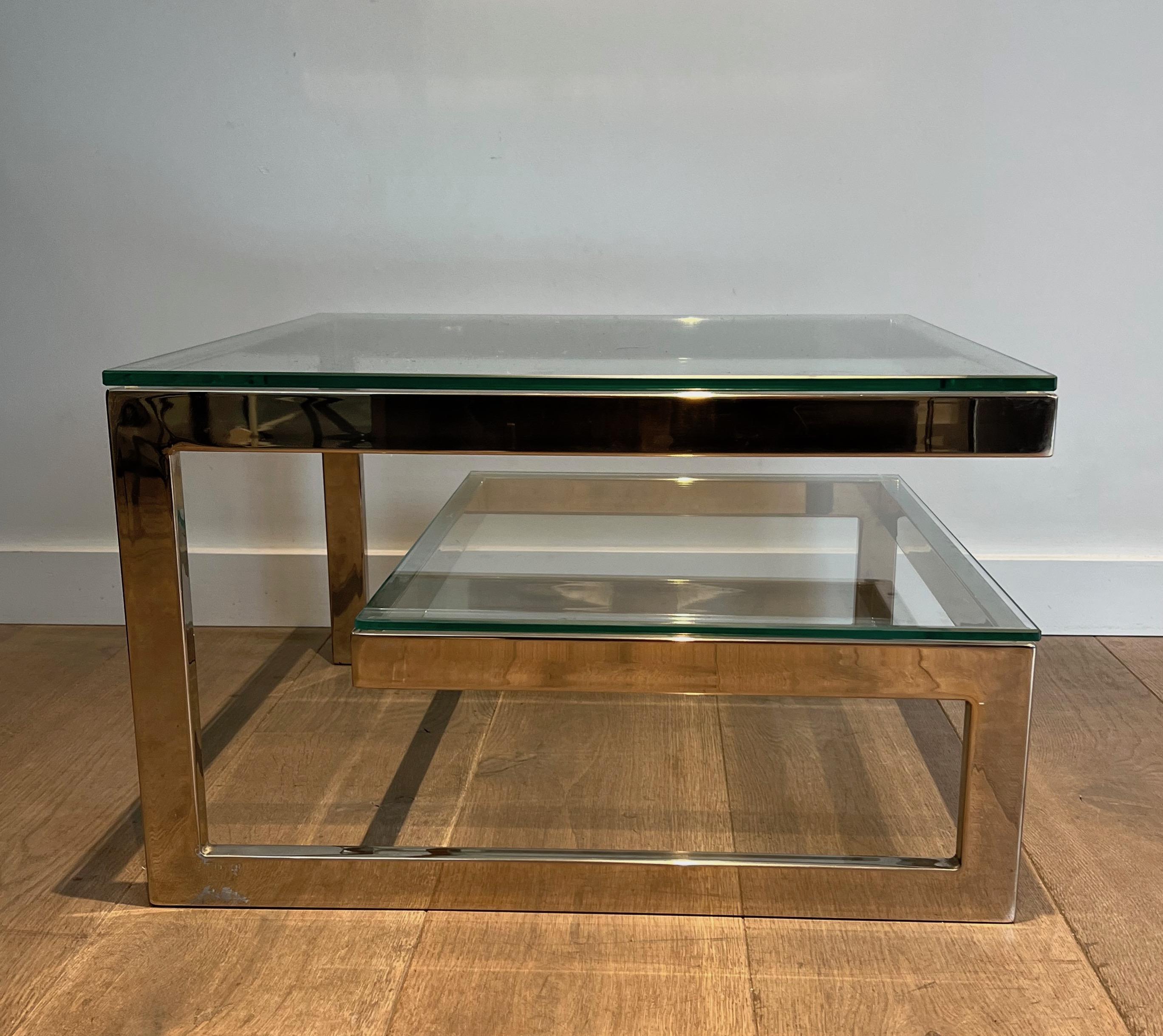 Pair of Design Chrome Side Tables For Sale 10