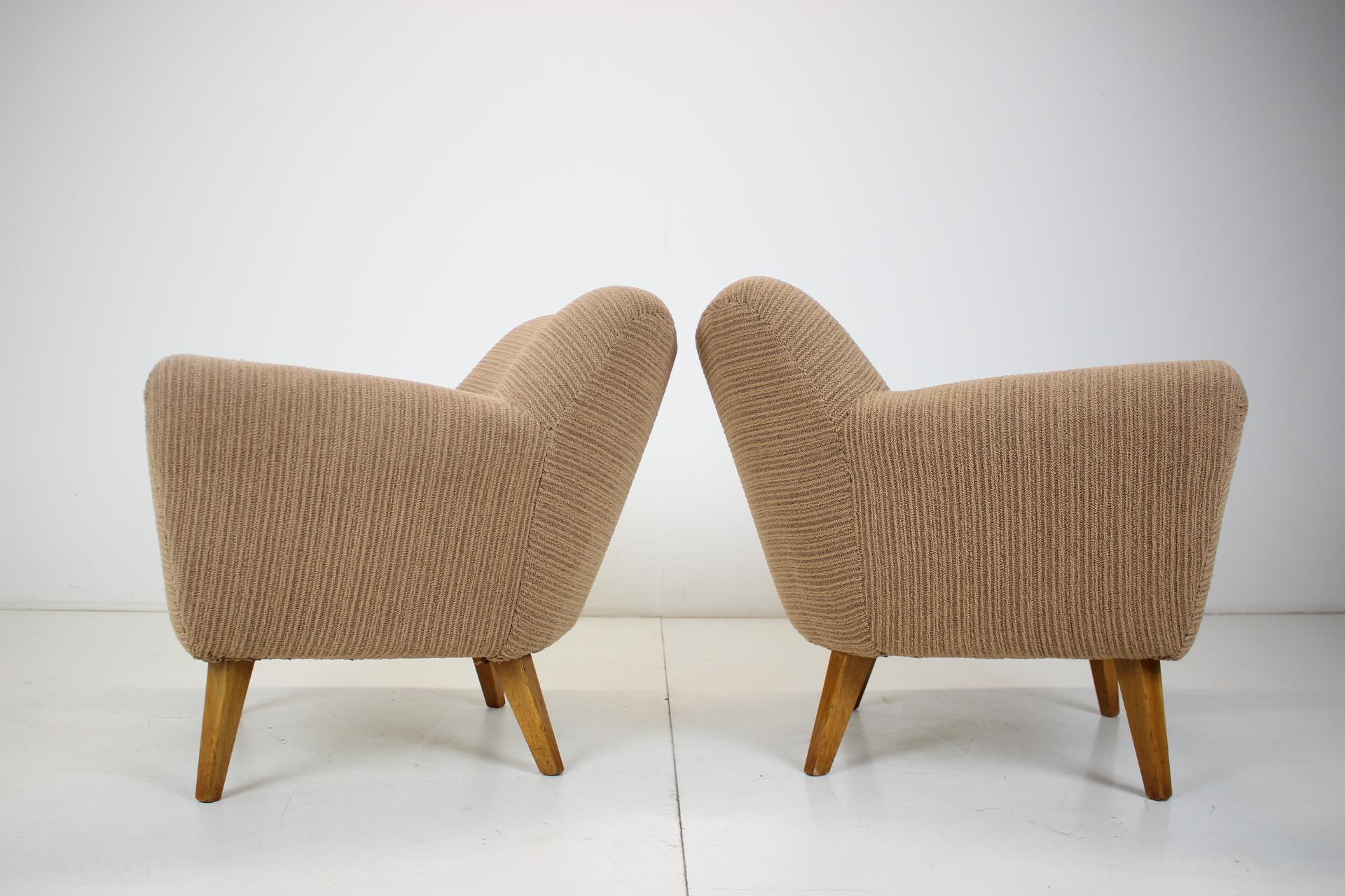Czech Pair of Design Club Armchairs, 1970's For Sale