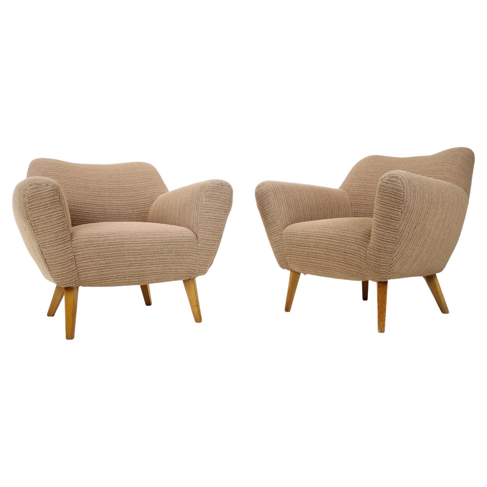 Pair of Design Club Armchairs, 1970's For Sale