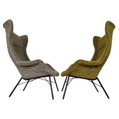Pair of Design Fibreglass Wing Chairs by Miroslav Navratil, 1970s