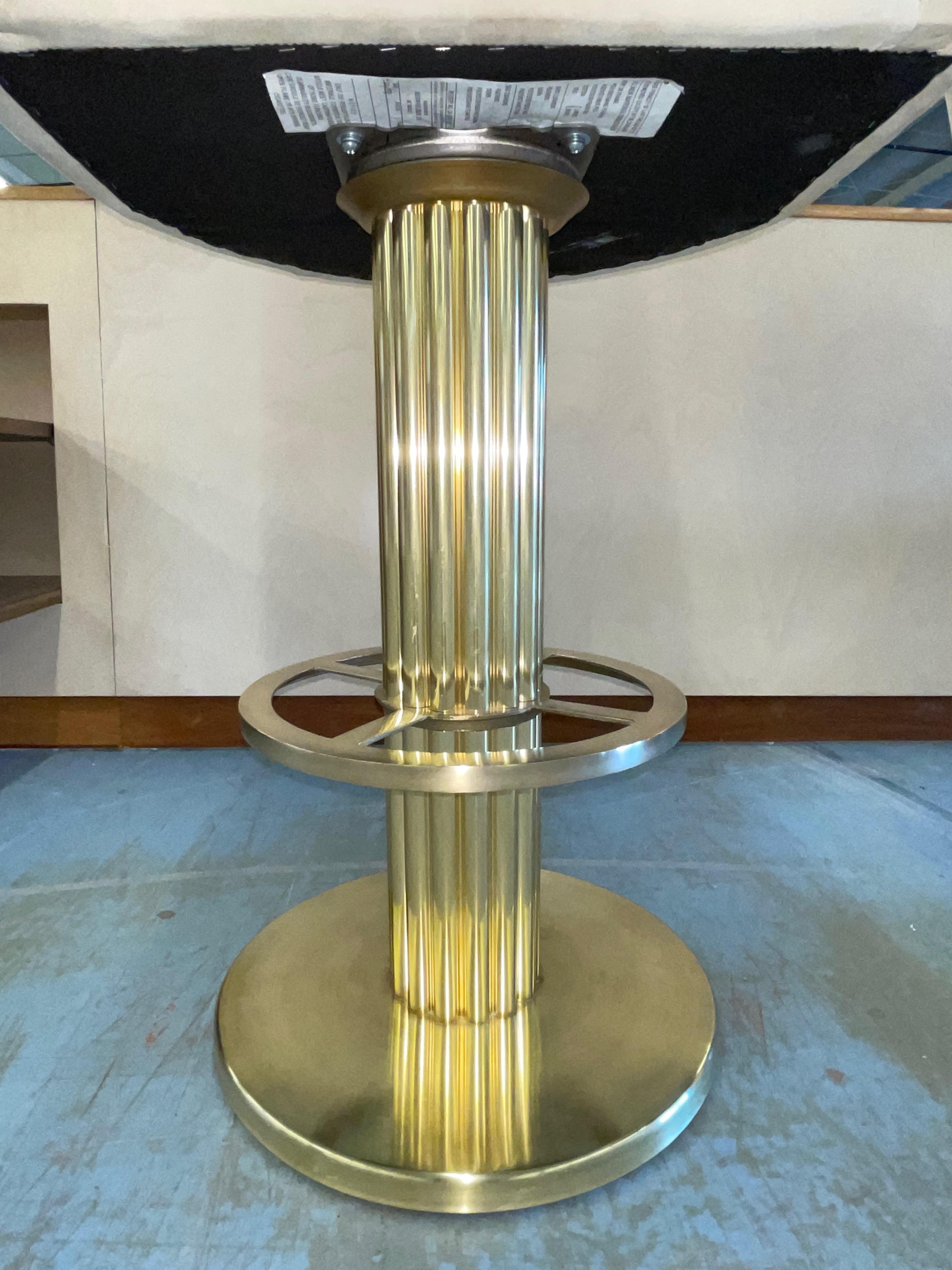 Pair of Design for Leisure Polished Brass Bar Stools 3