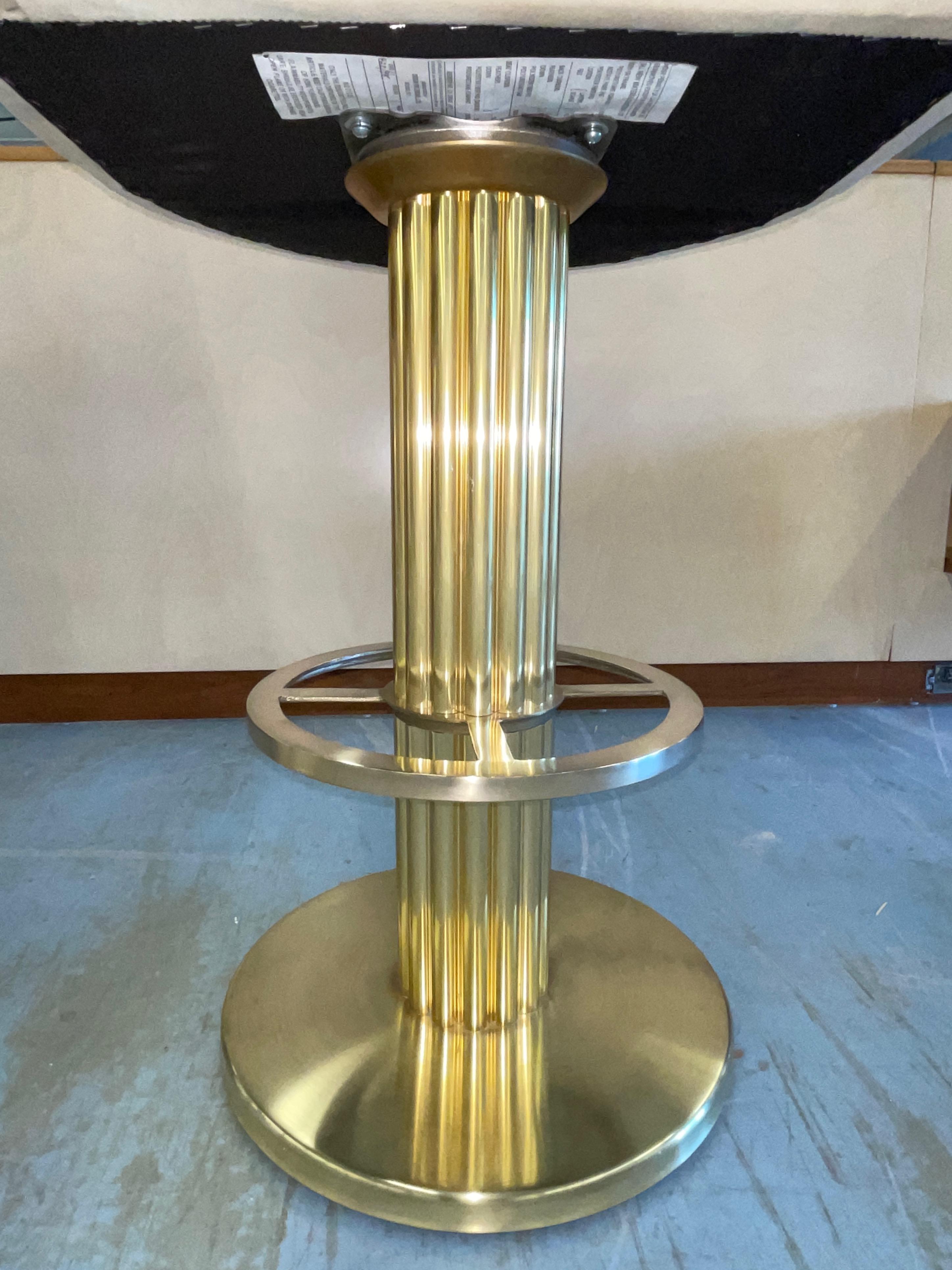 Pair of Design for Leisure Polished Brass Bar Stools 4