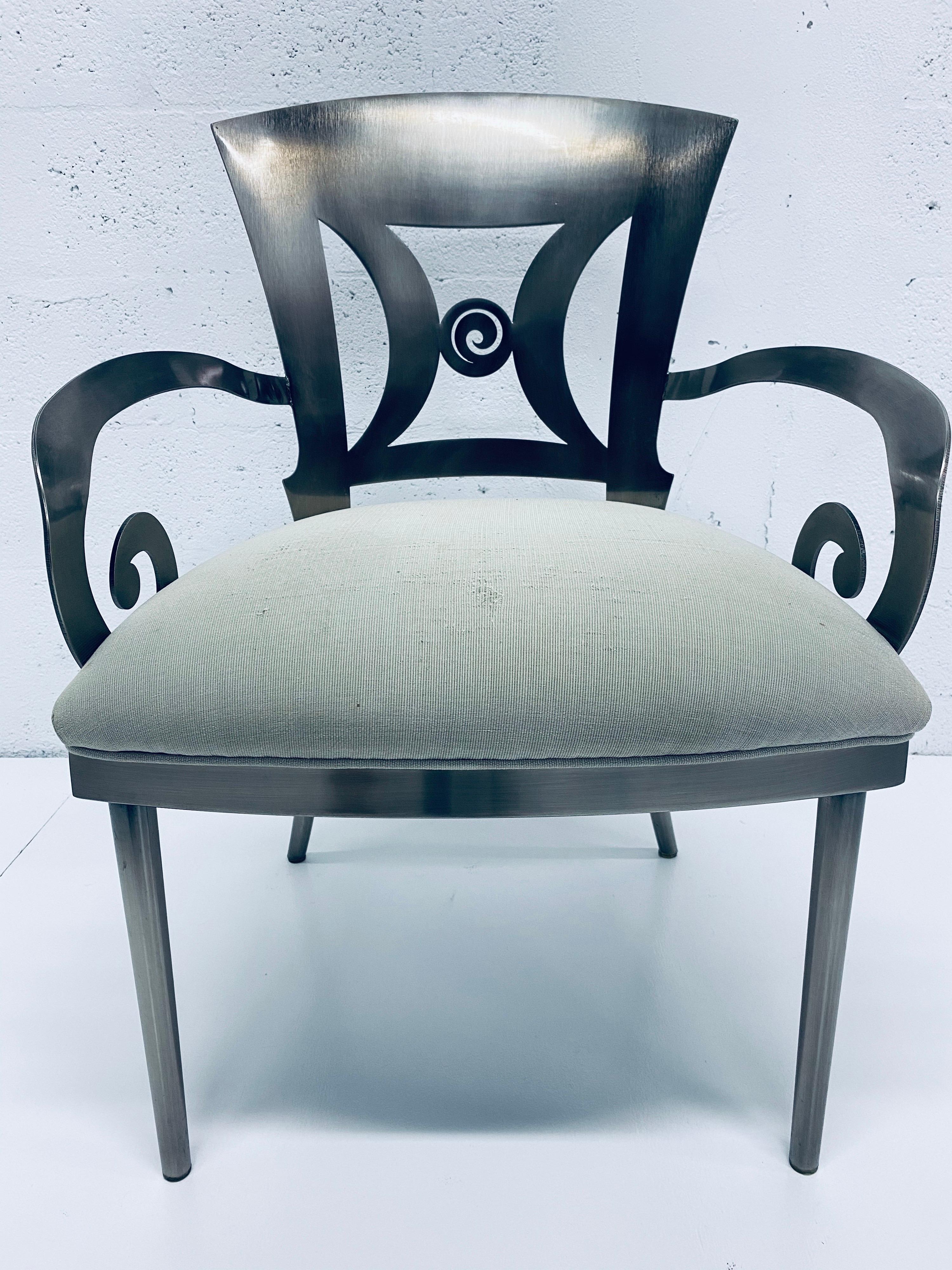 Fin du 20e siècle Paire de chaises de salle à manger ou d'appoint Design Institute of America DIA en vente