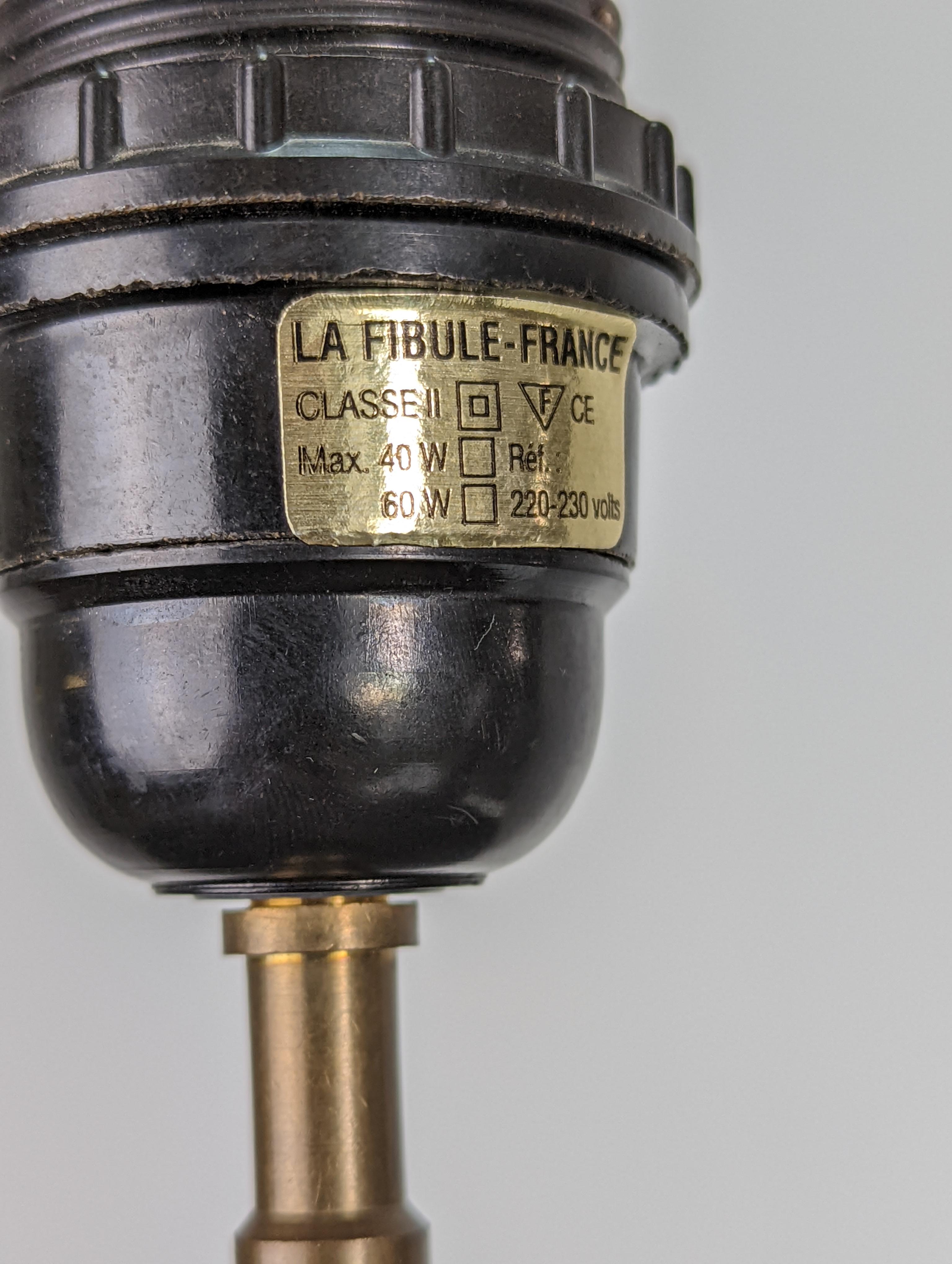 Pair of Design Lamps in Wood by La Fibule France, 1980s In Good Condition In Benalmadena, ES