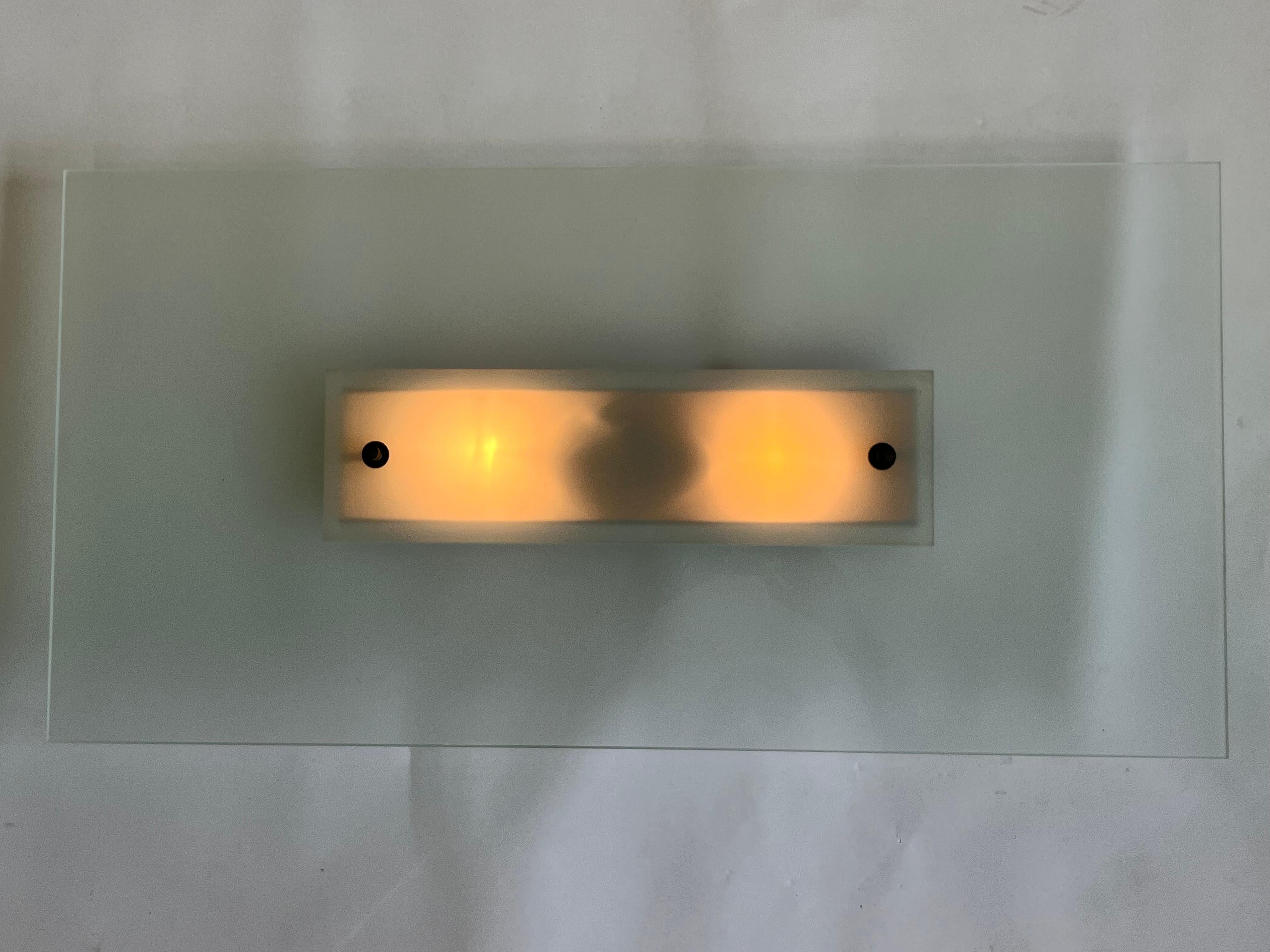 Mid-Century Modern Pair of DESIGN Midcentury Wall or Ceiling Lamps/Flushmounts - 1970s For Sale