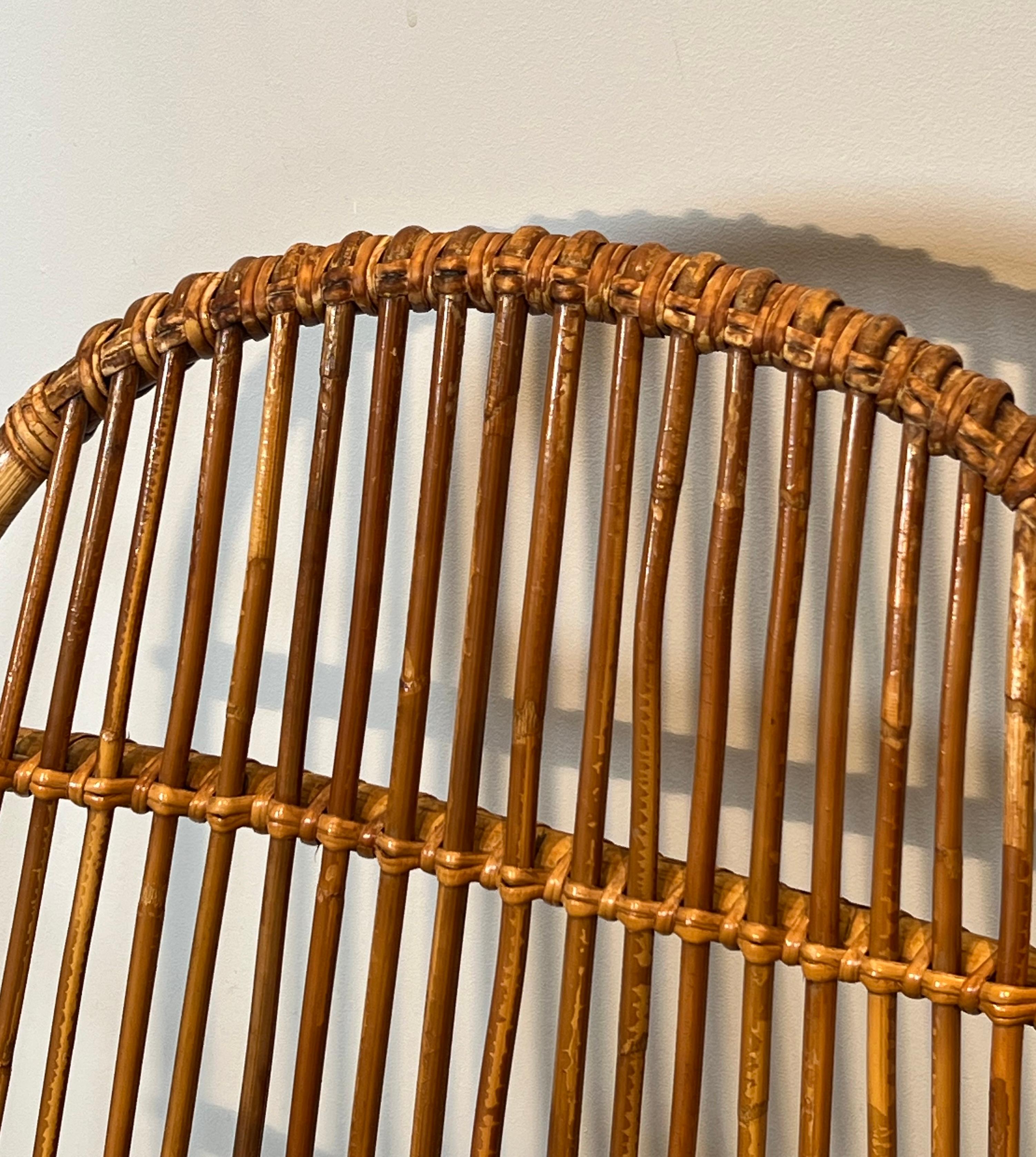 Pareja de sillones de ratán de diseño en venta 8