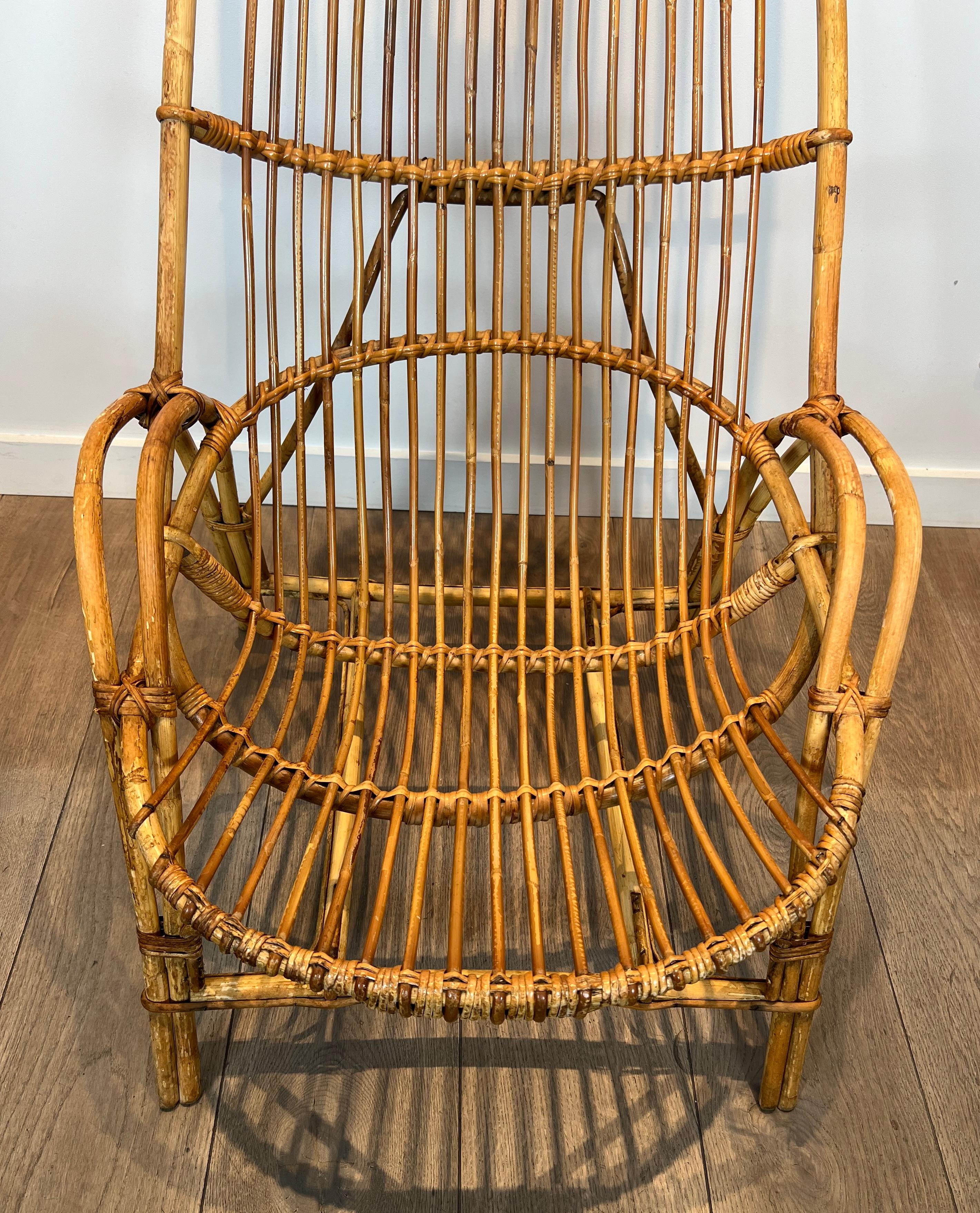 Pareja de sillones de ratán de diseño en venta 10