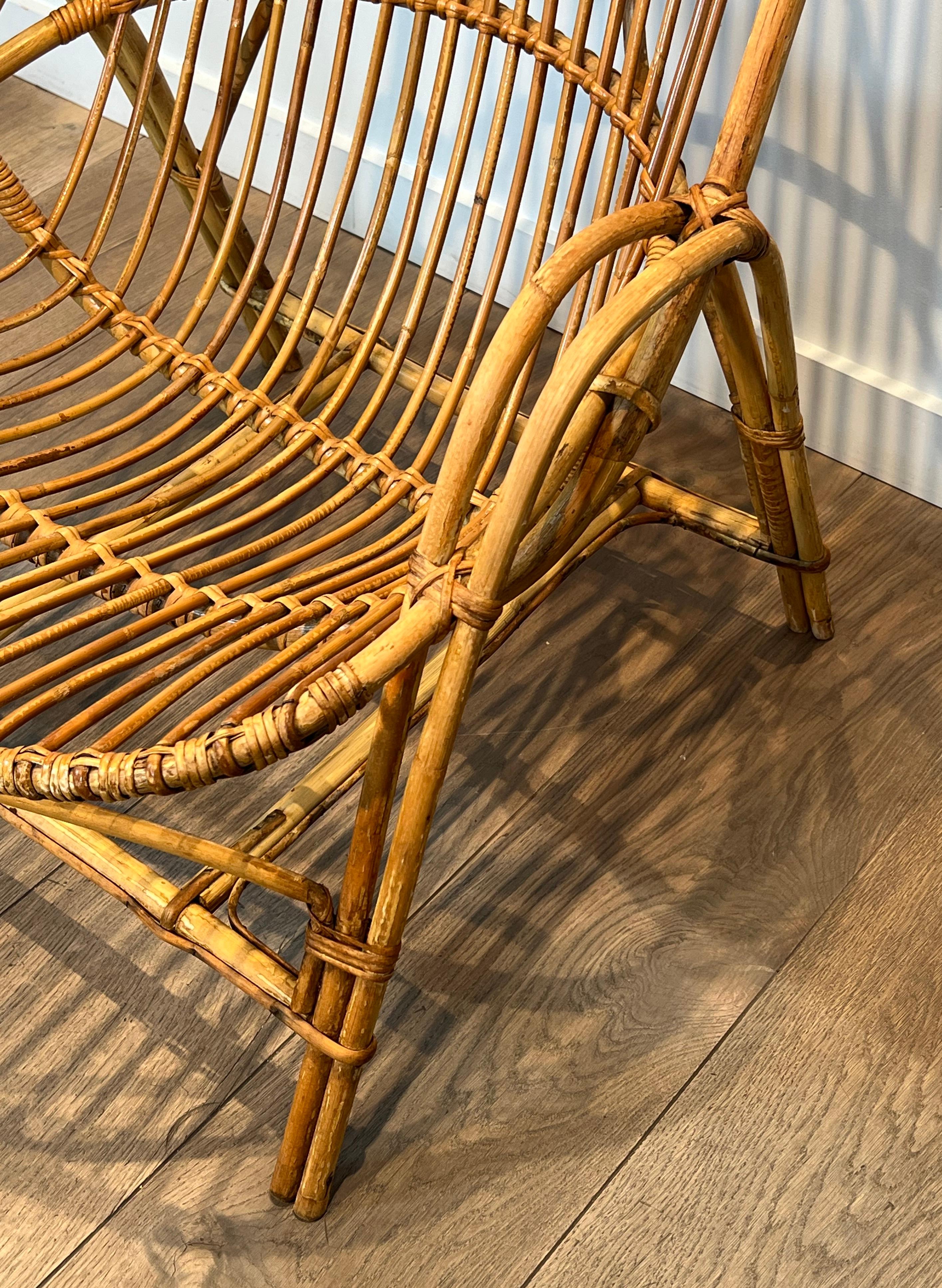 Pareja de sillones de ratán de diseño en venta 11