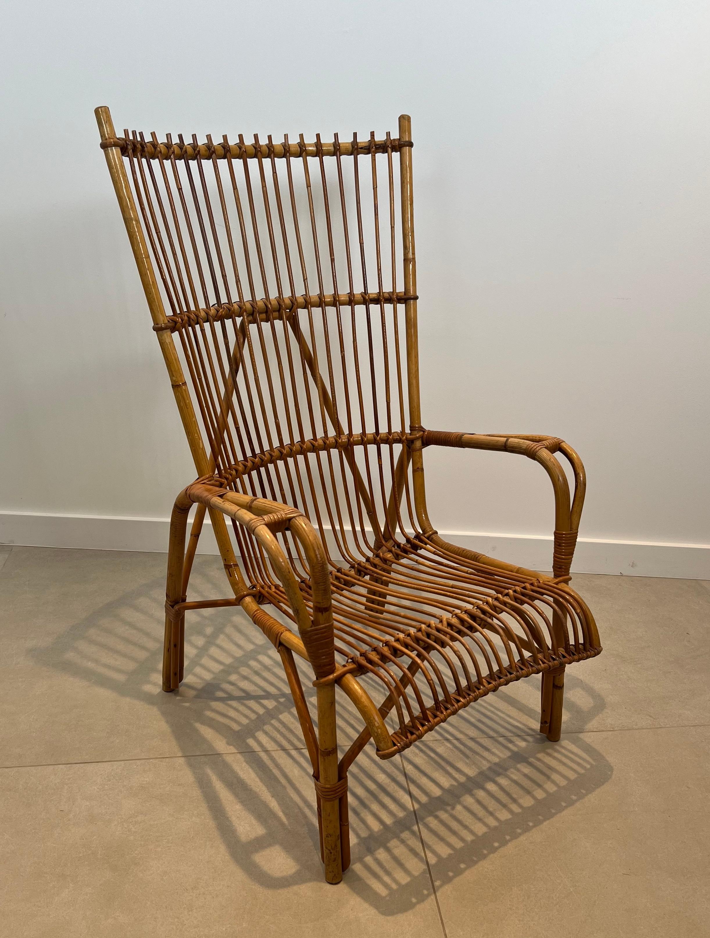 Paar Design Rattan-Sessel (Französisch) im Angebot
