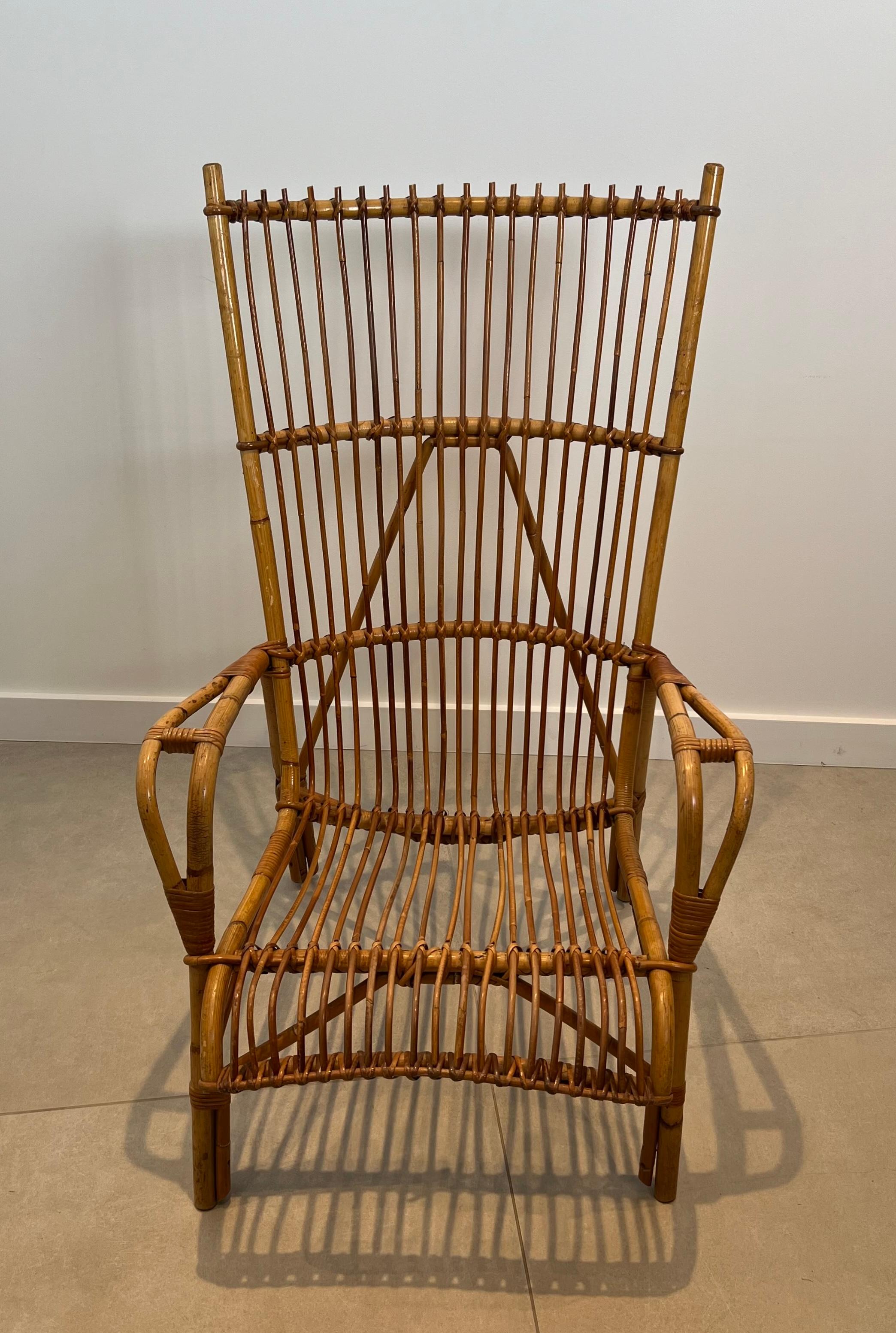 Paar Design Rattan-Sessel im Zustand „Gut“ im Angebot in Marcq-en-Barœul, Hauts-de-France
