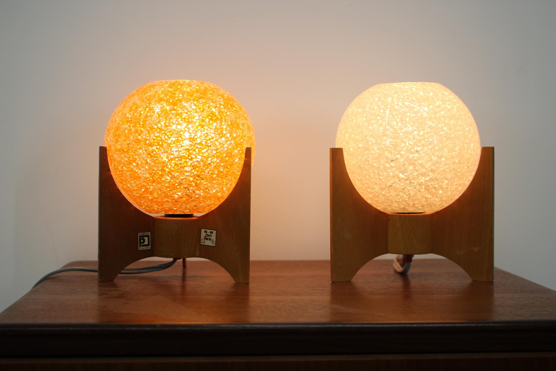 Slovak Pair of Design Table Lamps 
