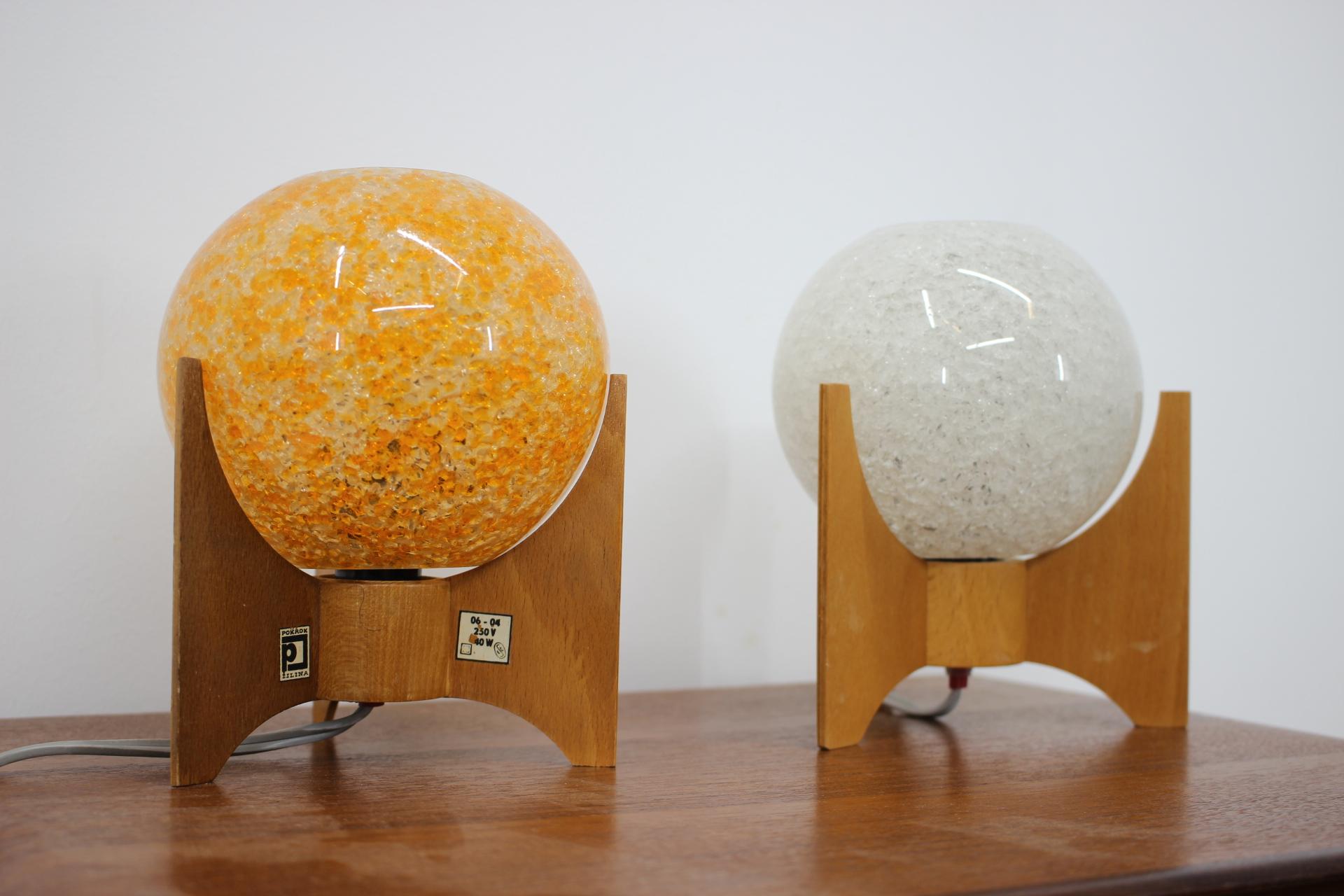 Plastic Pair of Design Table Lamps 