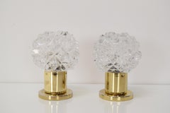 Pair of Design Table or Wall Lamps by Preciosa, Kamenicky Senov, 1960's.