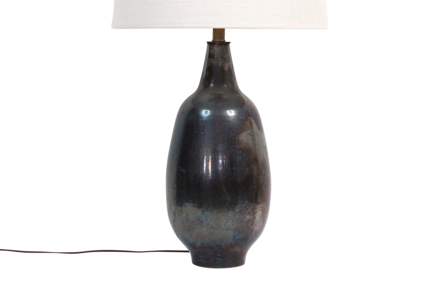 Mid-20th Century Pair of Design Technics Ceramic Lamps