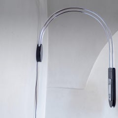 Vintage Wall Sconces, Metal and Enamel with Chrome Finish, 1970 Circa