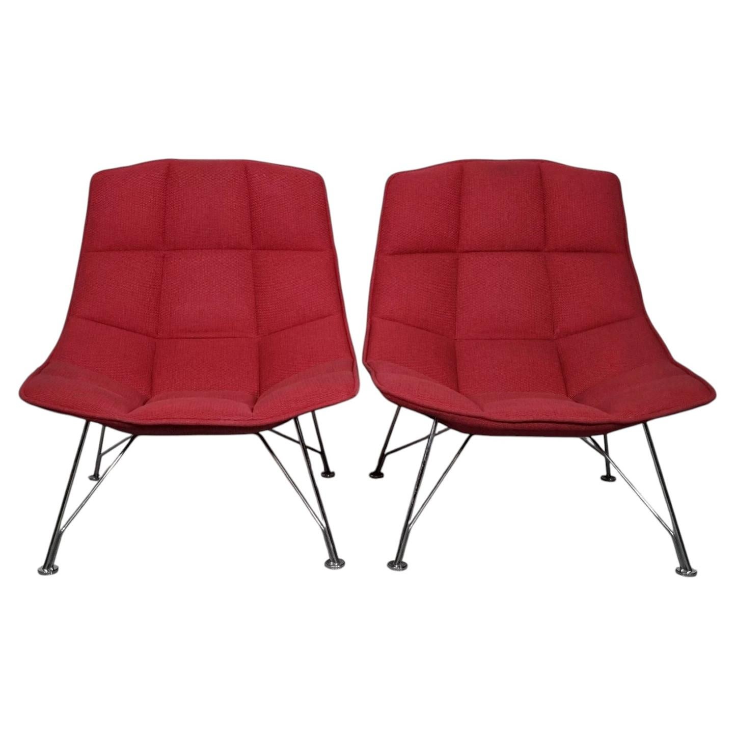 Pair of Designer Lounge Chairs by Jehs + Laub for Knoll Studio