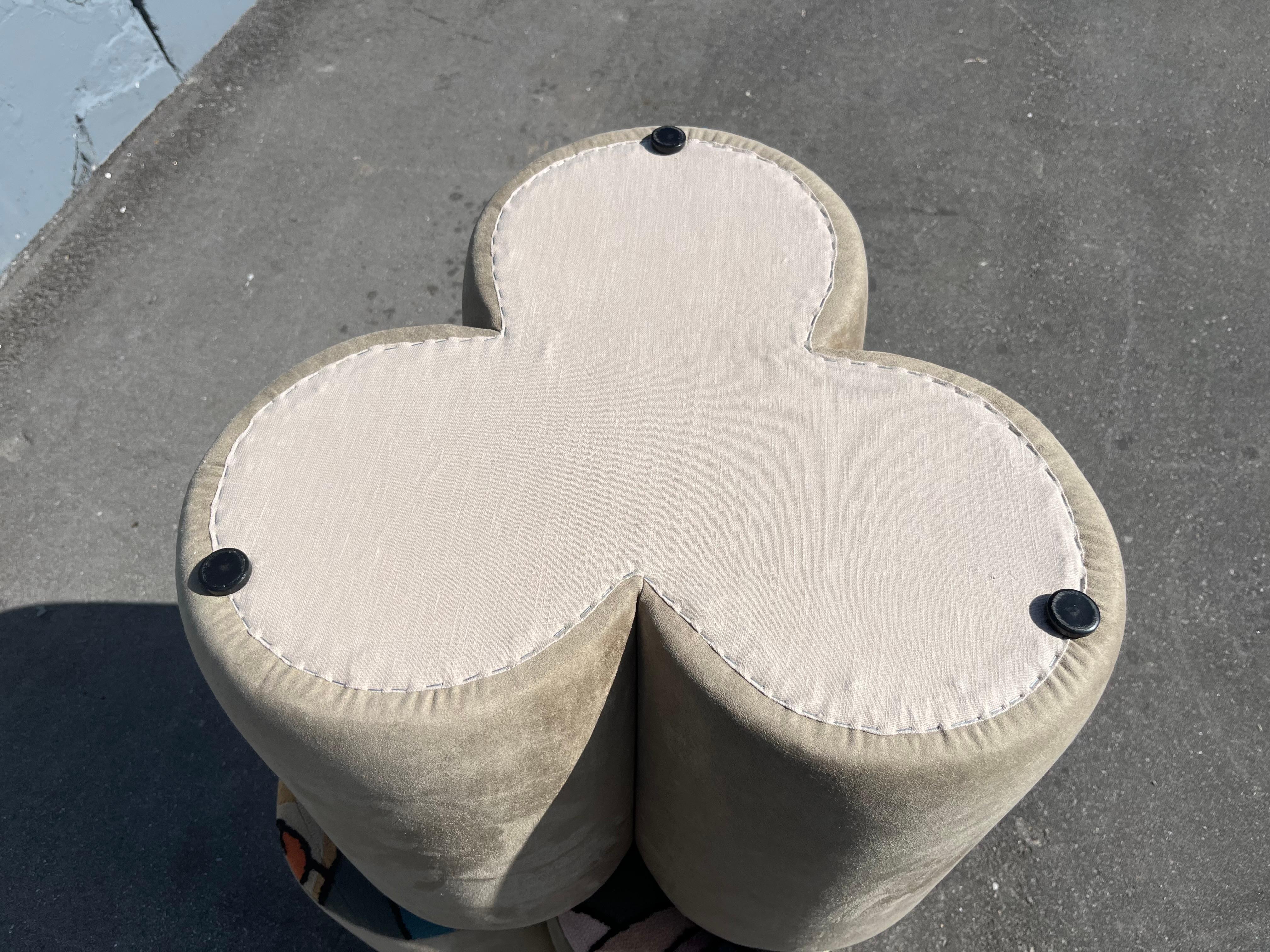 Pair of Designer Poufs, Stools, Ottomans, Patchwork Fabric, Italy For Sale 4