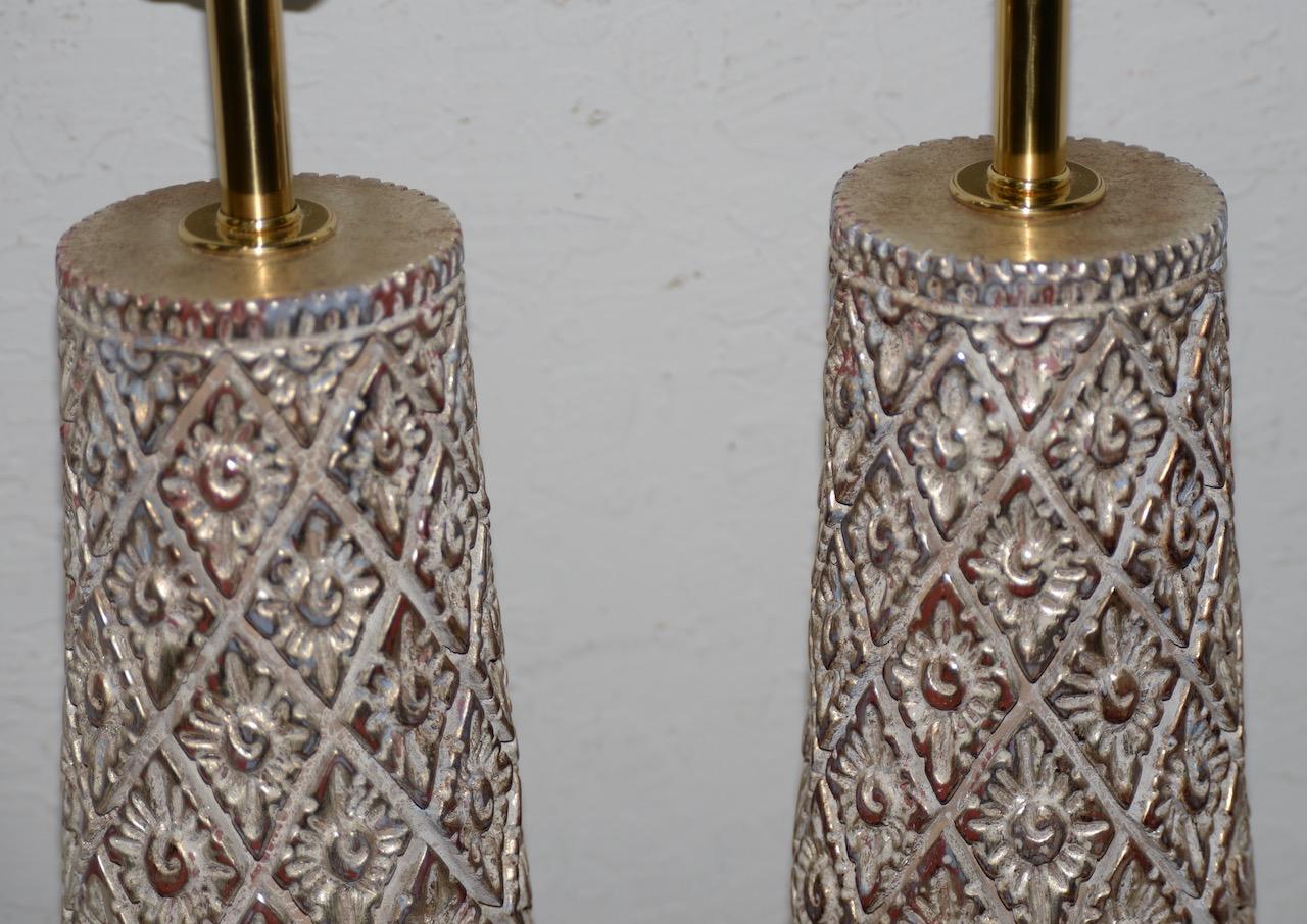 Paar Designer-Tischlampen von James Mont:: 20. Jahrhundert im Zustand „Gut“ im Angebot in San Francisco, CA