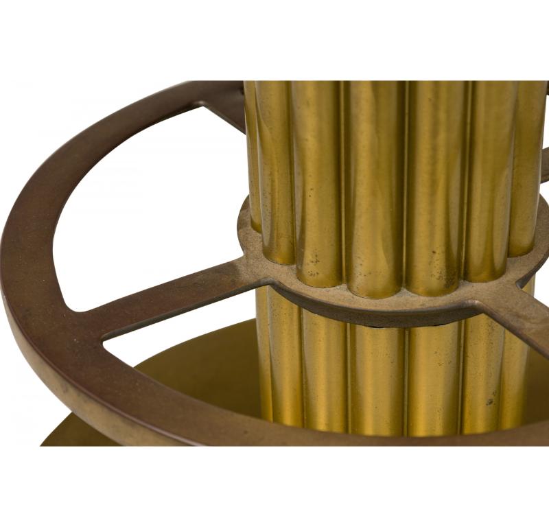 Paire de tabourets de bar pivotants à colonnes cannelées et tapissés de fleurs Designs for Leisure en vente 4