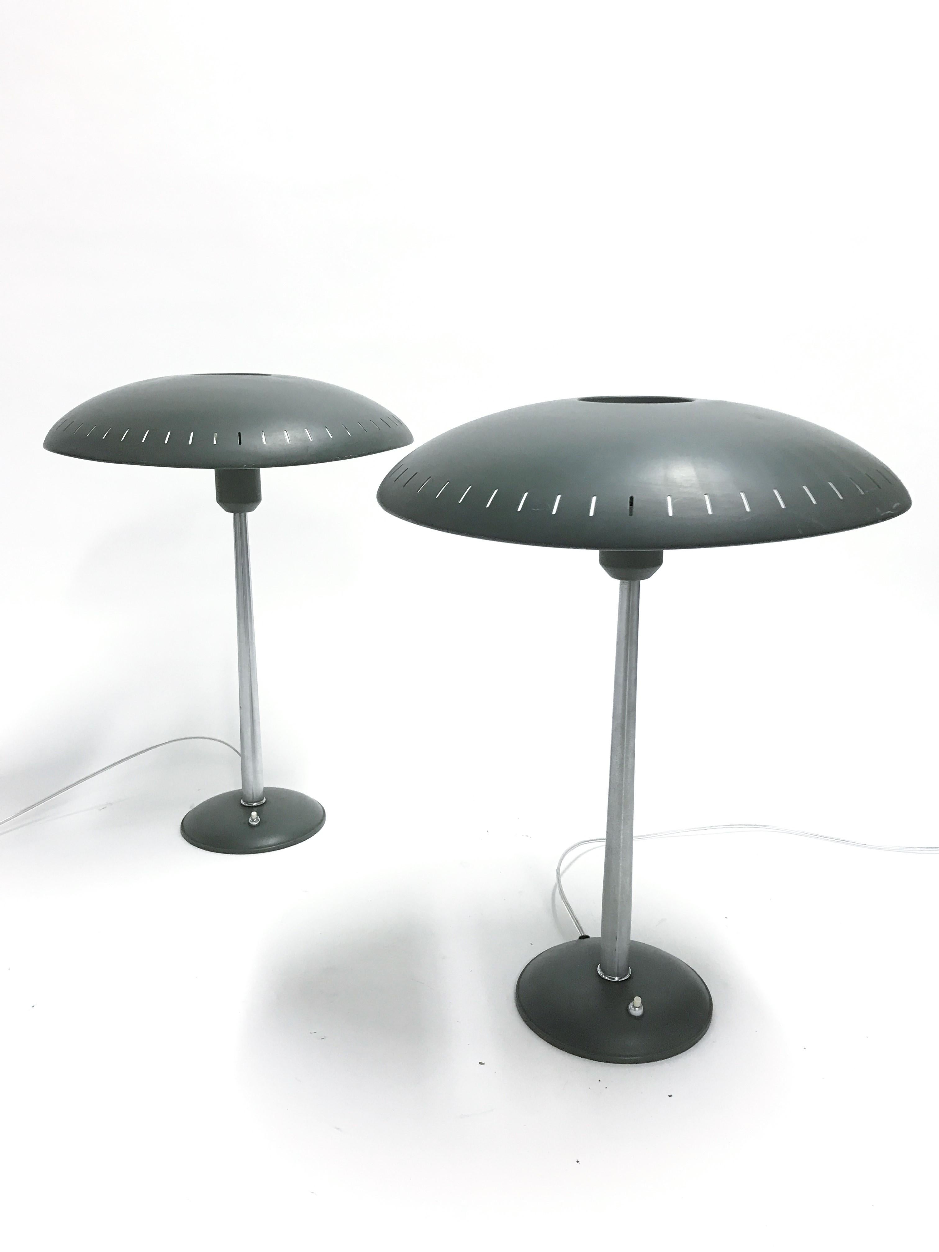 Space Age Pair of Desk Lamp by Louis Kalff for Philips, 1950s