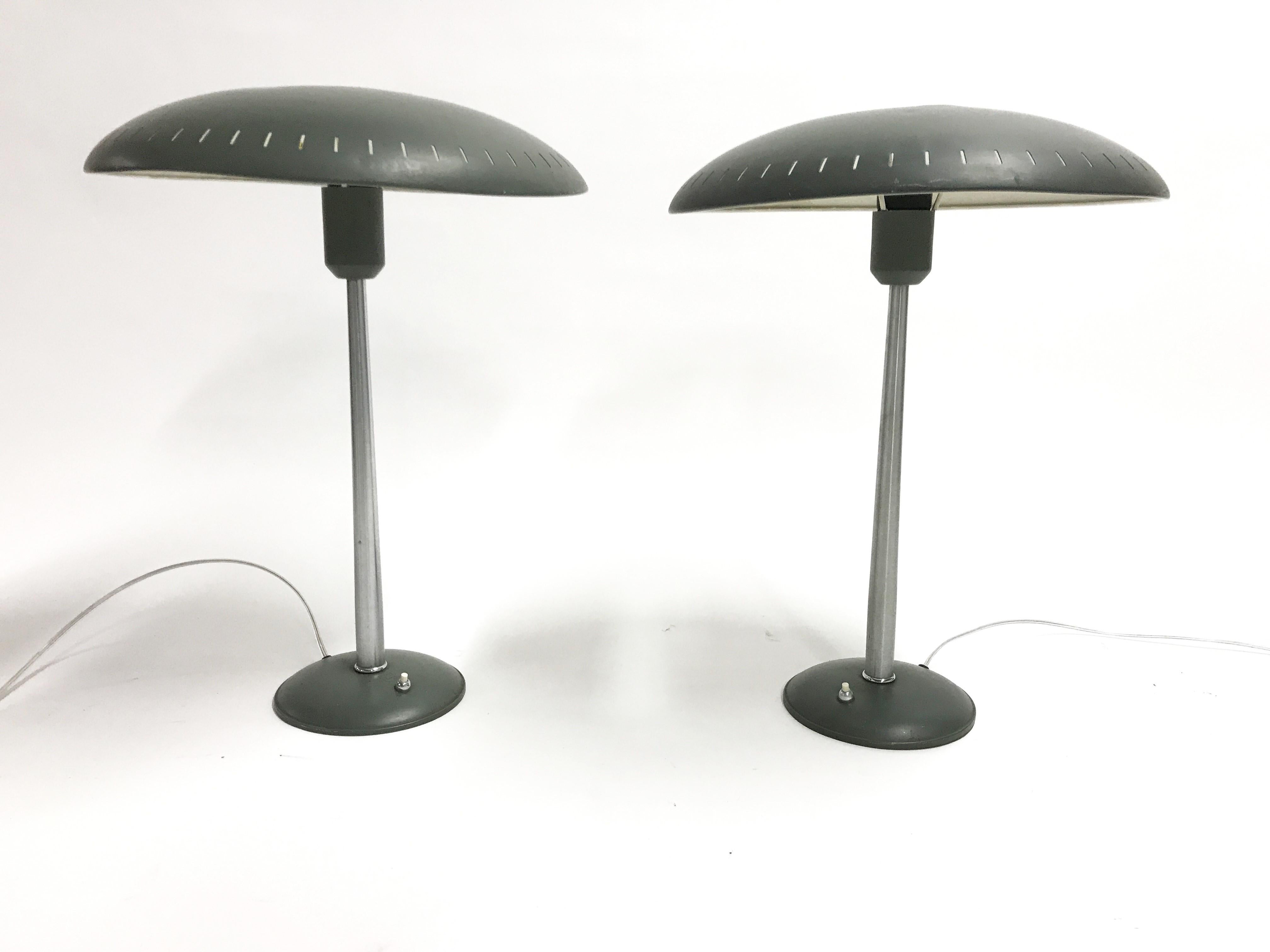 Cast Pair of Desk Lamp by Louis Kalff for Philips, 1950s