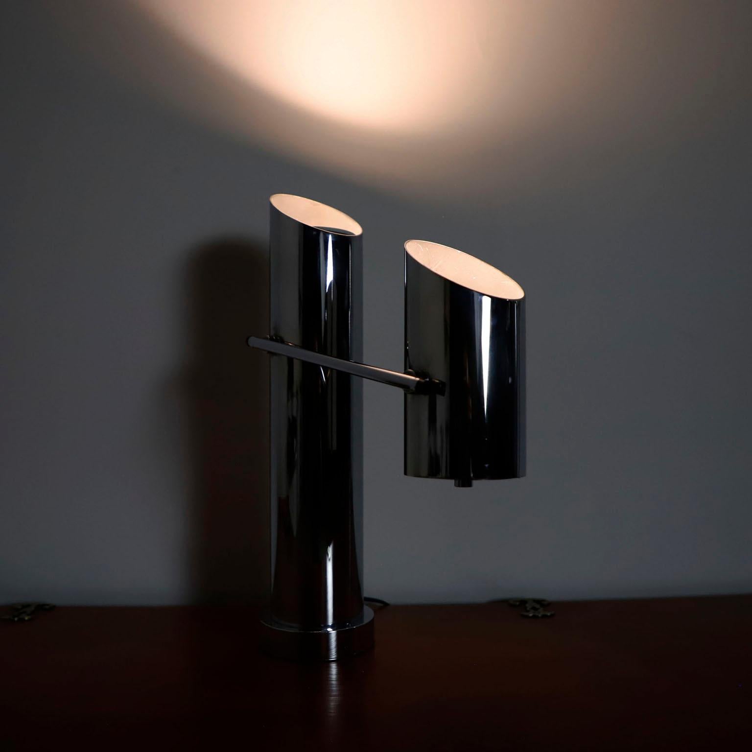 Mid-Century moderno Coppia di lampade da scrivania di Angelo Lelli per Lightolier in vendita