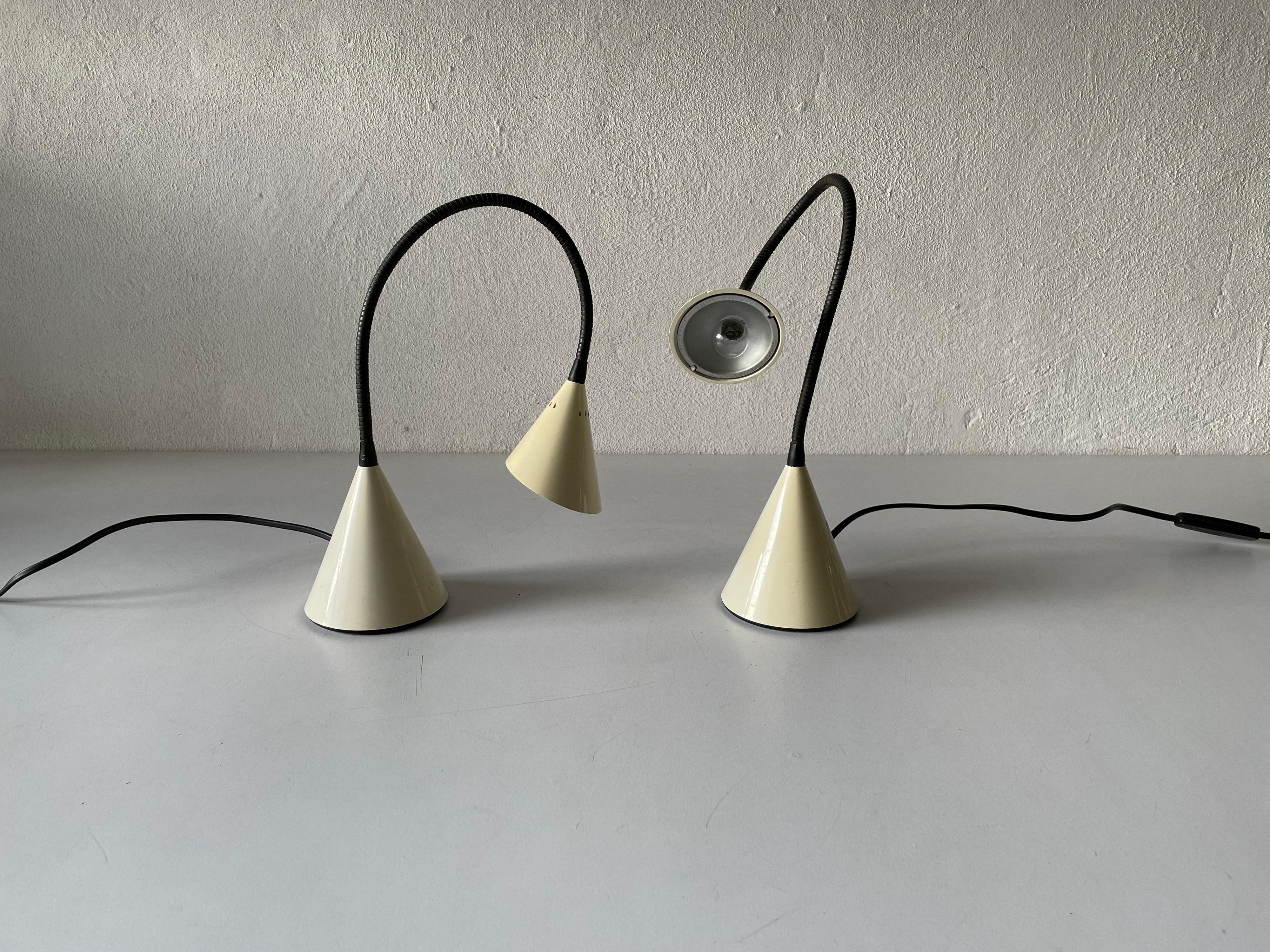 Italian Pair of Desk Lamps Model Twist by S. Renko for Egoluce, 1980s, Italy For Sale