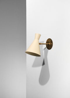 Diabolos modern brass and lacquered metal sconces