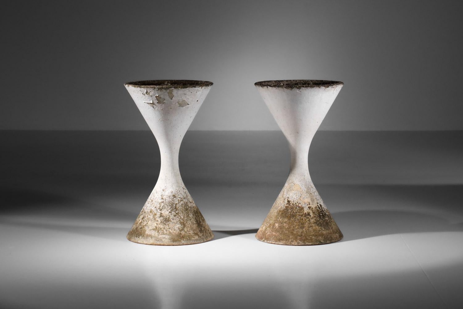 Pair of diabolos planters by Willy Guhl from the 60s For Sale 2