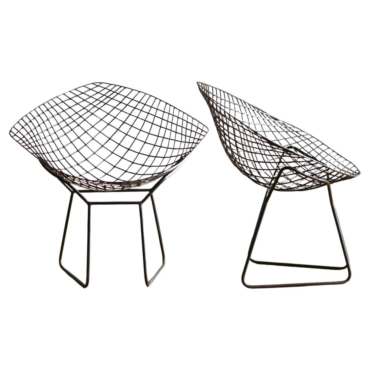 Pair of "Diamond Chair" by Harry Bertoia 'Set of 2'