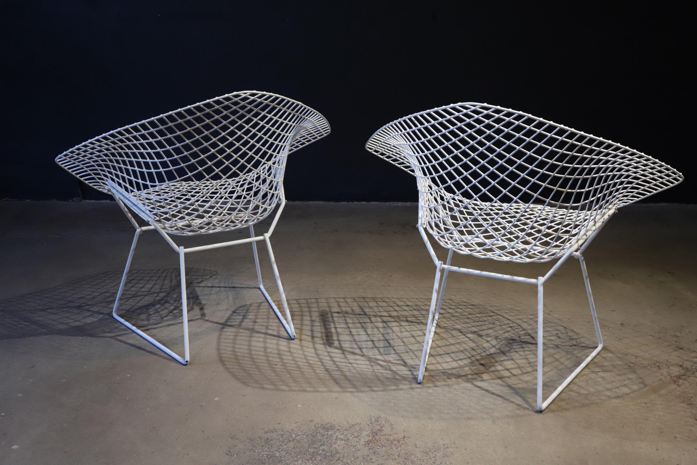 Pair of Diamond Chairs by Harry Bertoia for Knoll In Good Condition In Oklahoma City, OK