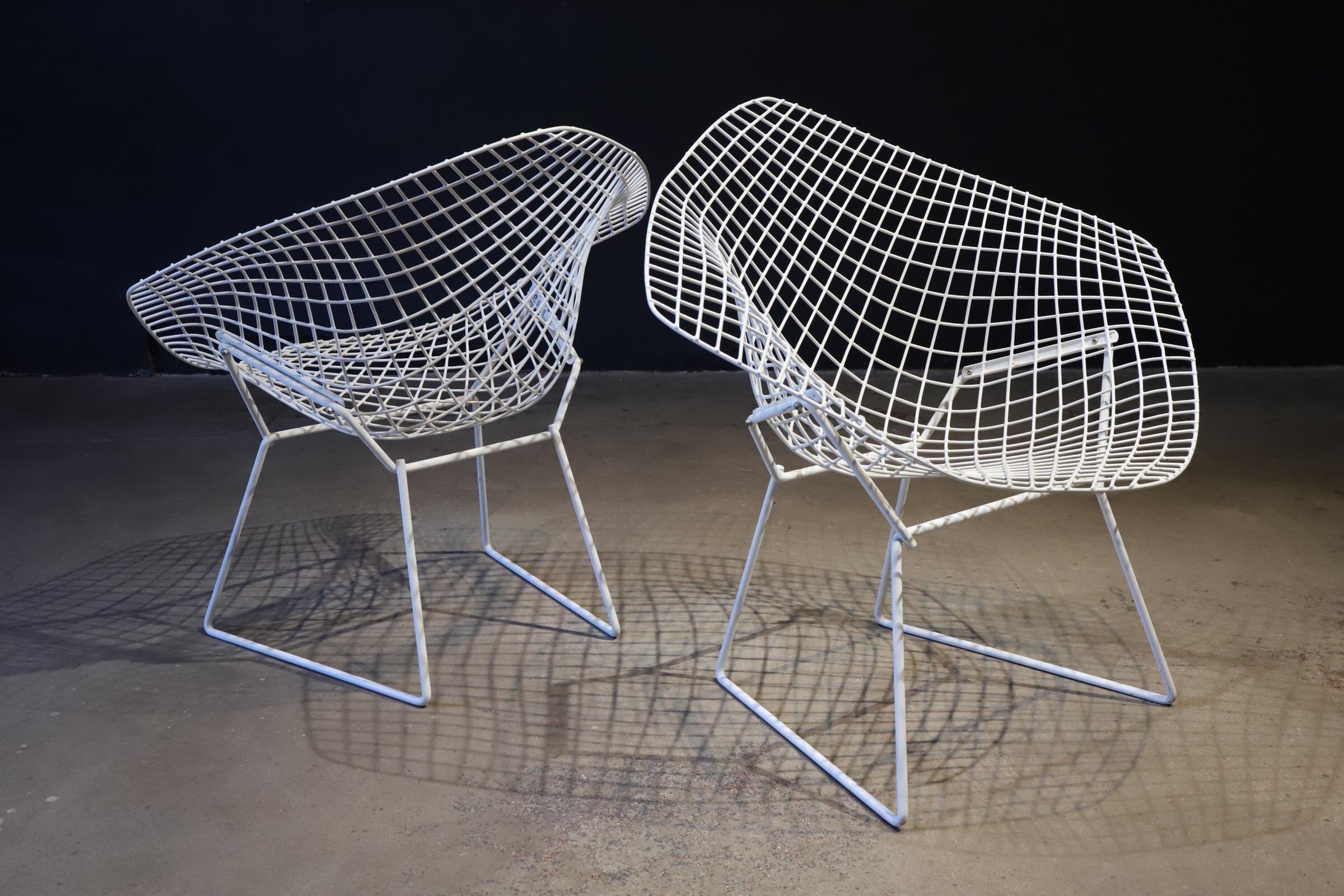 Pair of Diamond Chairs by Harry Bertoia 4