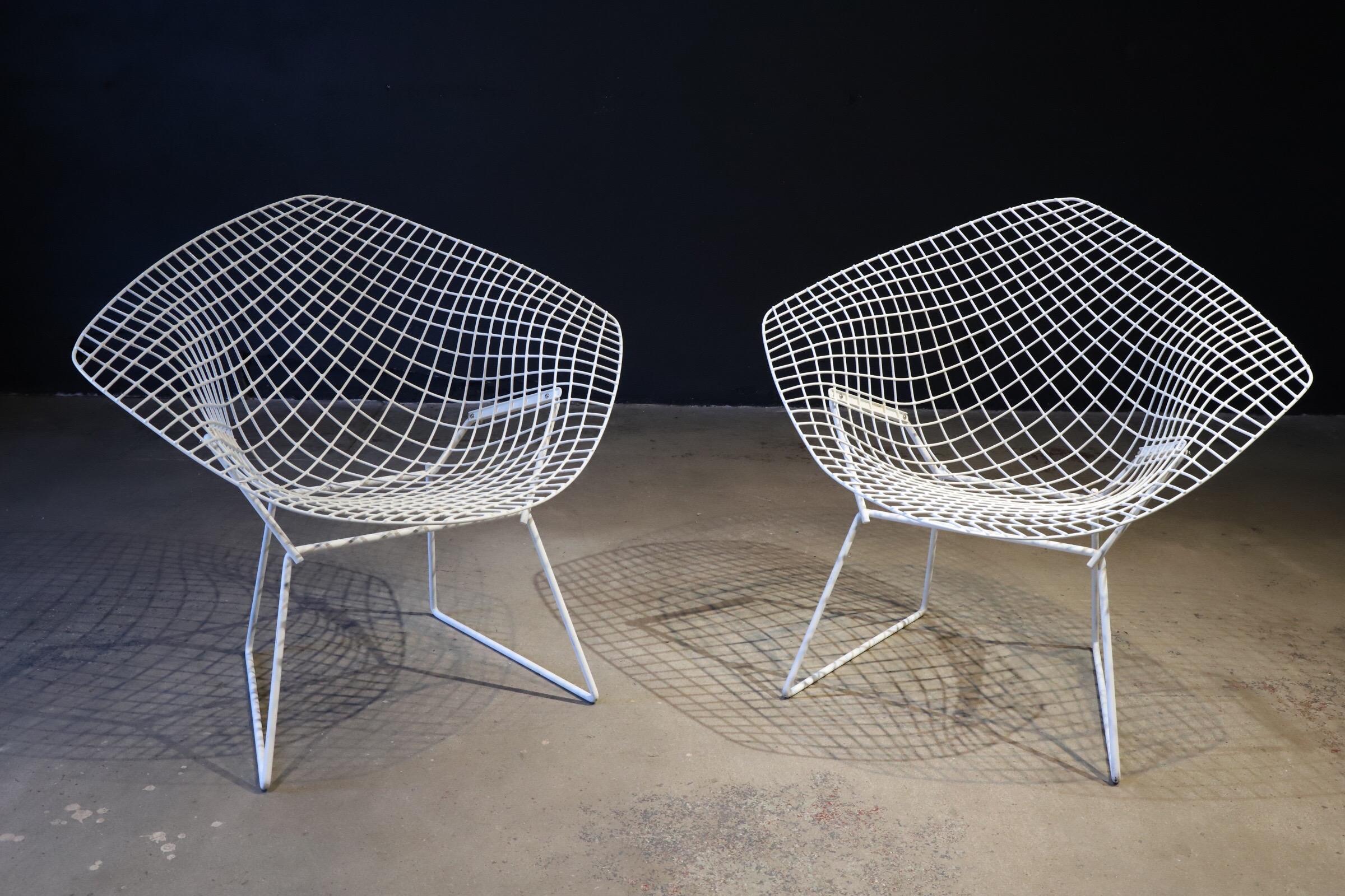Pair of Diamond Chairs by Harry Bertoia 1