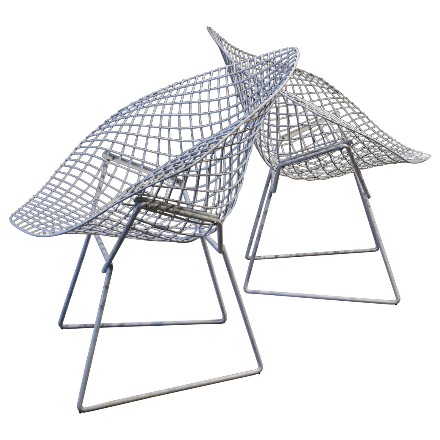 Pair of Diamond Chairs by Harry Bertoia