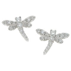 Pair of Diamond Dragonfly Earrings