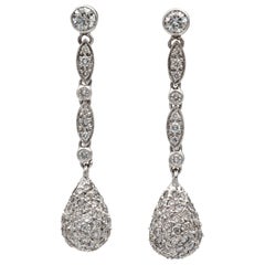 Pair of Diamond Drop Earrings