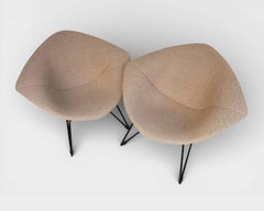 Pair of Diamond Lounge Chairs Model 421 by Harry Bertoia for Knoll International