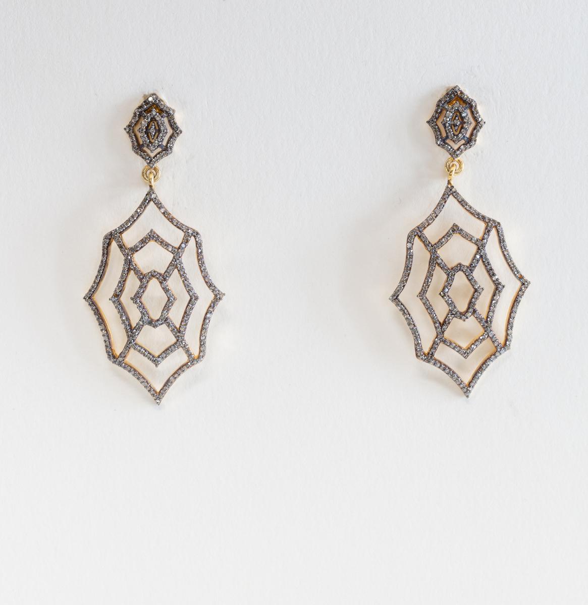 spider web earrings